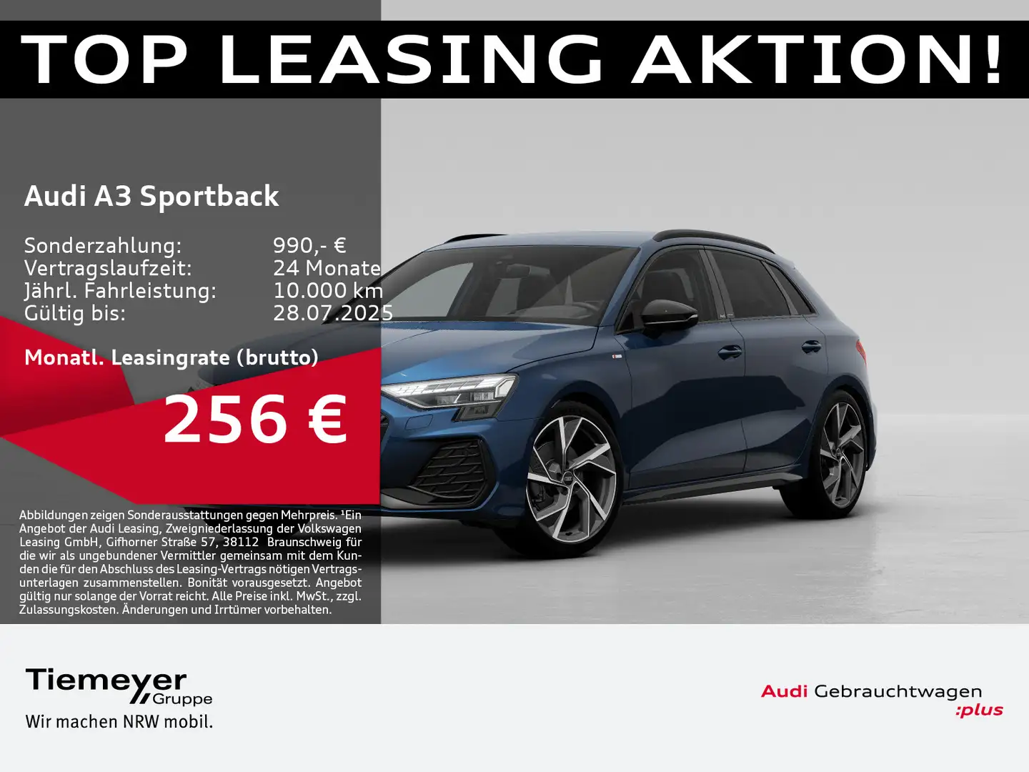 Audi A3 35 TFSI 2x S LINE LM19 HuD SONOS ME Blau - 1