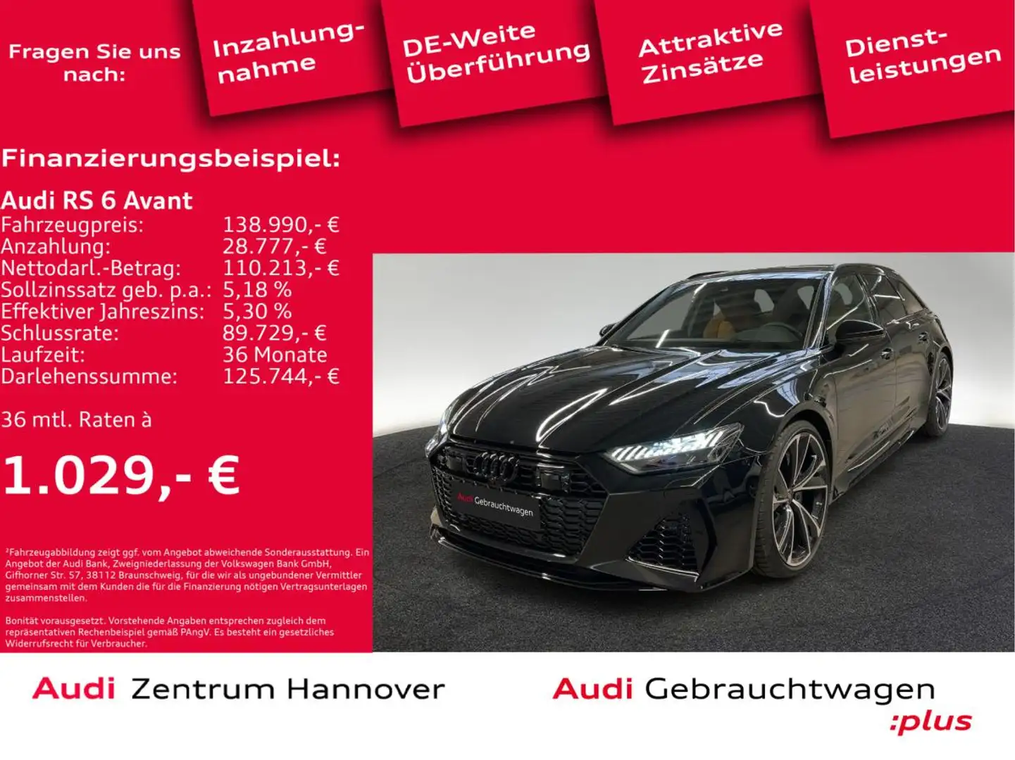 Audi RS6 RS 6 Avant tiptronic Schwarz - 2