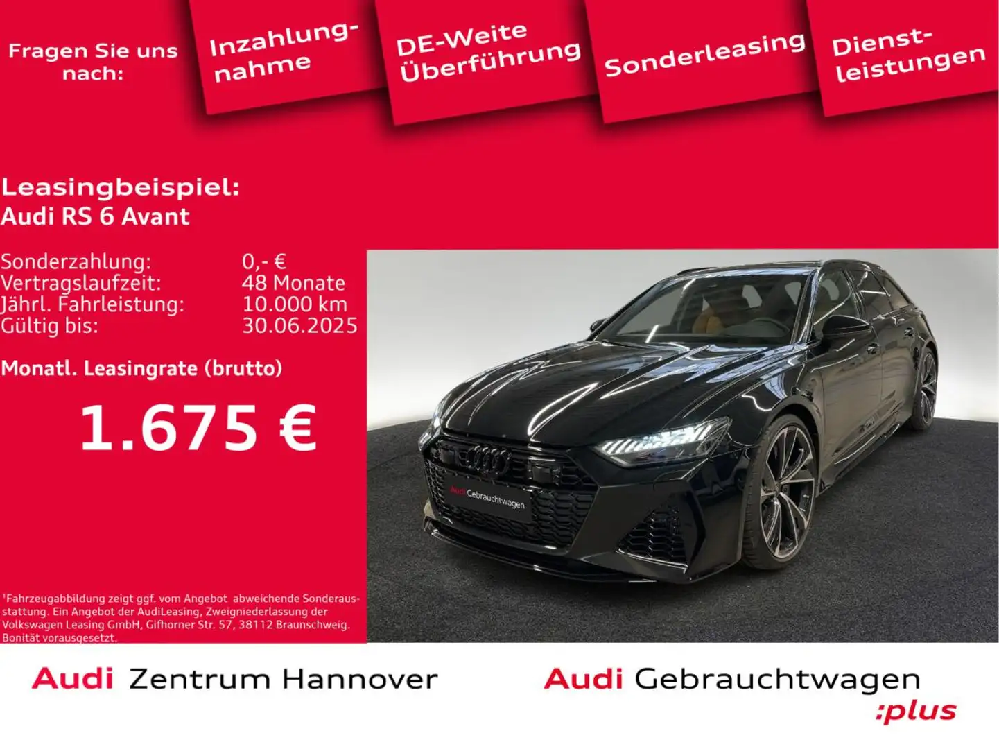 Audi RS6 RS 6 Avant tiptronic Schwarz - 1