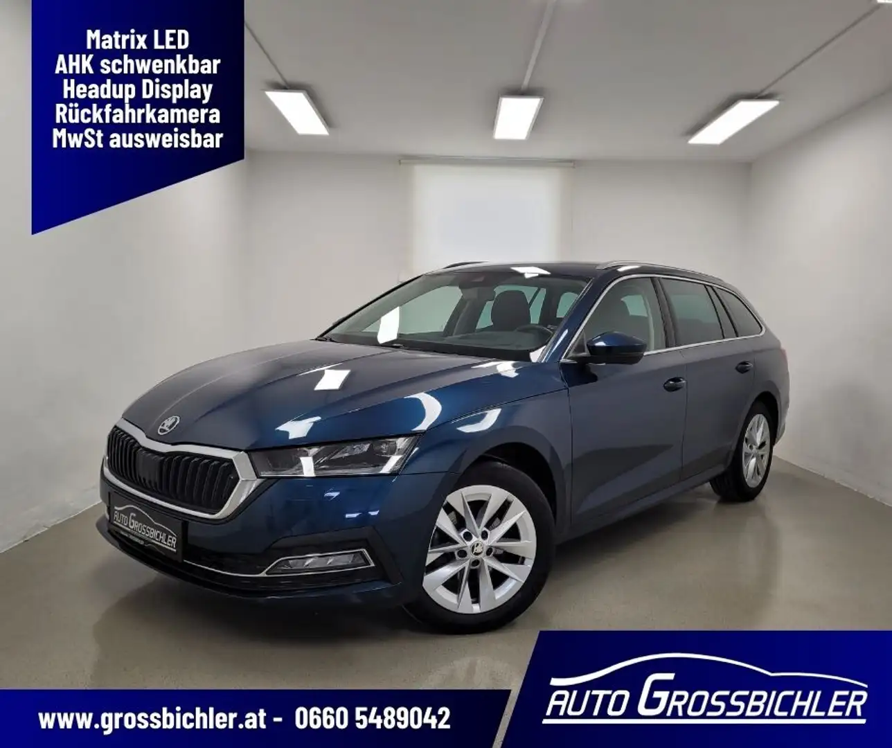 Skoda Octavia Combi 2,0 TDI Style DSG AHK, ACC, Headup, Matri... Blau - 1
