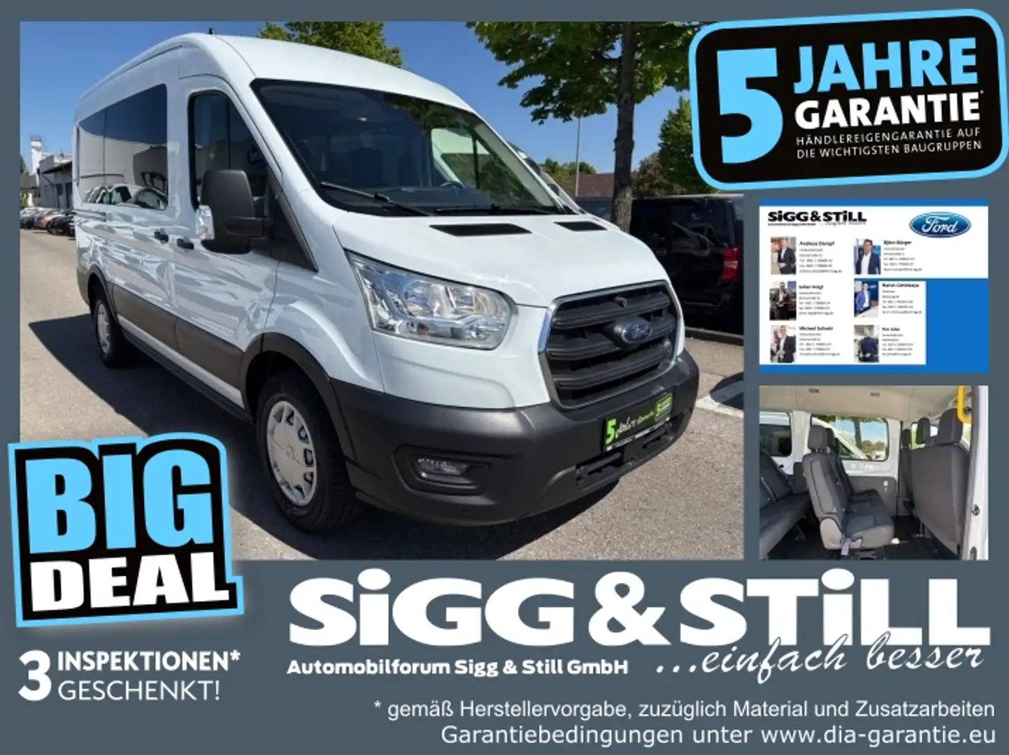 Ford Transit 350 Kombi L2/H2 Trend 9-SI AHK*KLIMA*PDC*TEMP Blanco - 1
