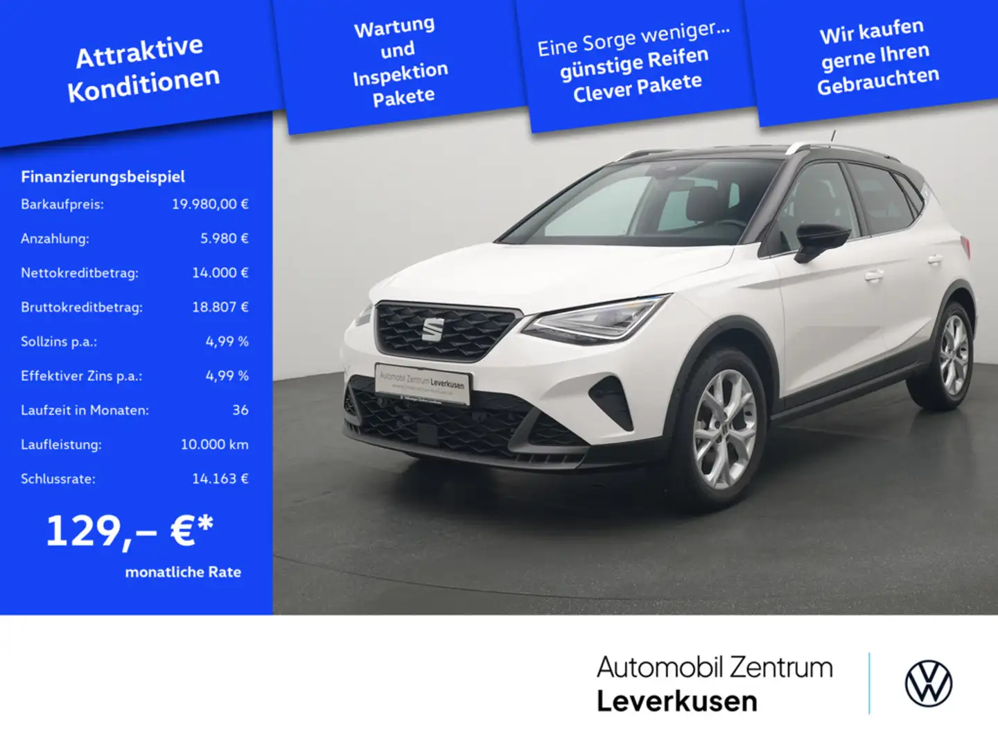 SEAT Arona FR DSG VIRT KAM NAVI PDC LED CARPLAY Schwarz - 1