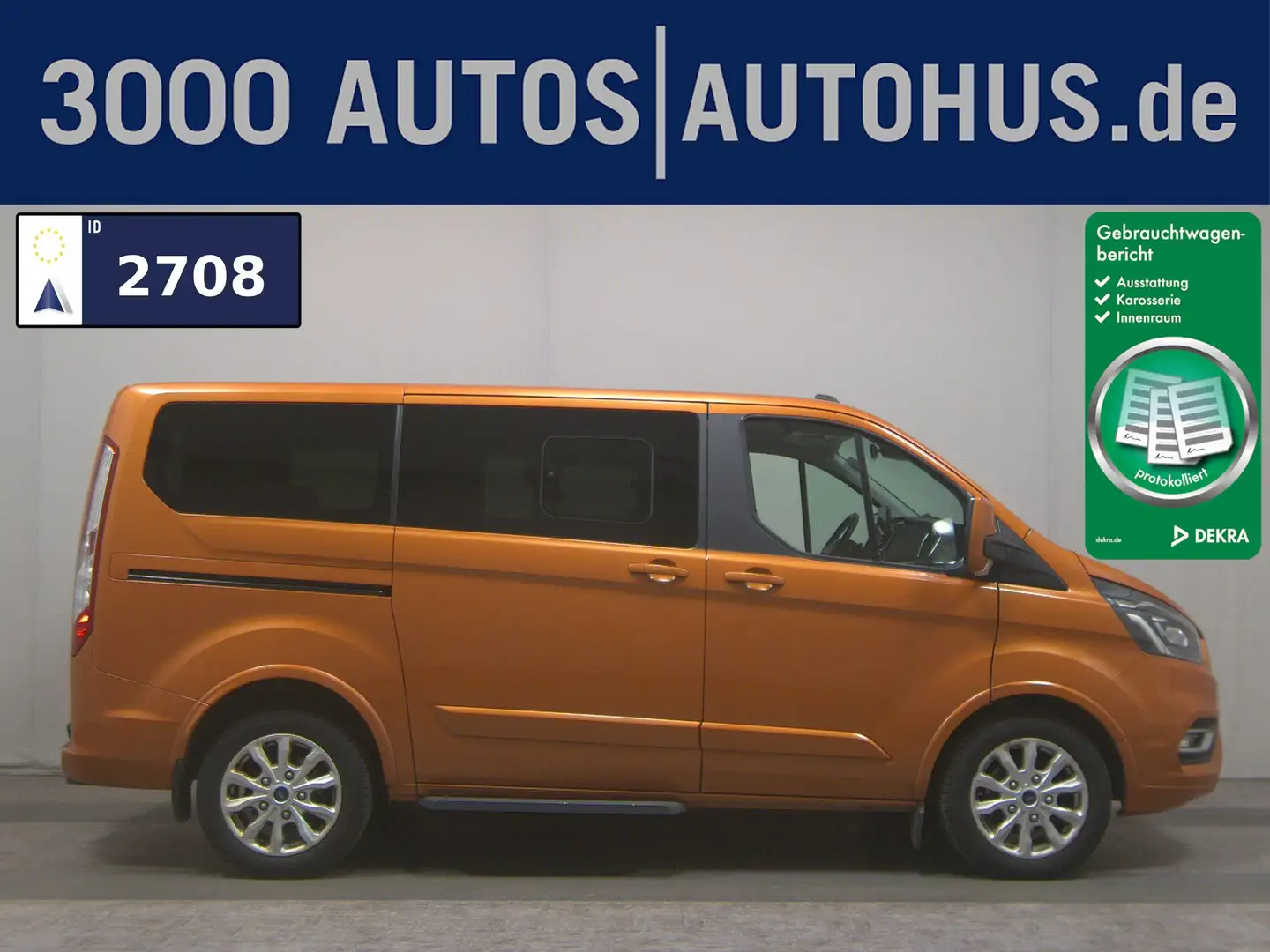 Ford Tourneo Custom 2.0 EB Titanium 8-Sitze Navi AHK Orange - 1