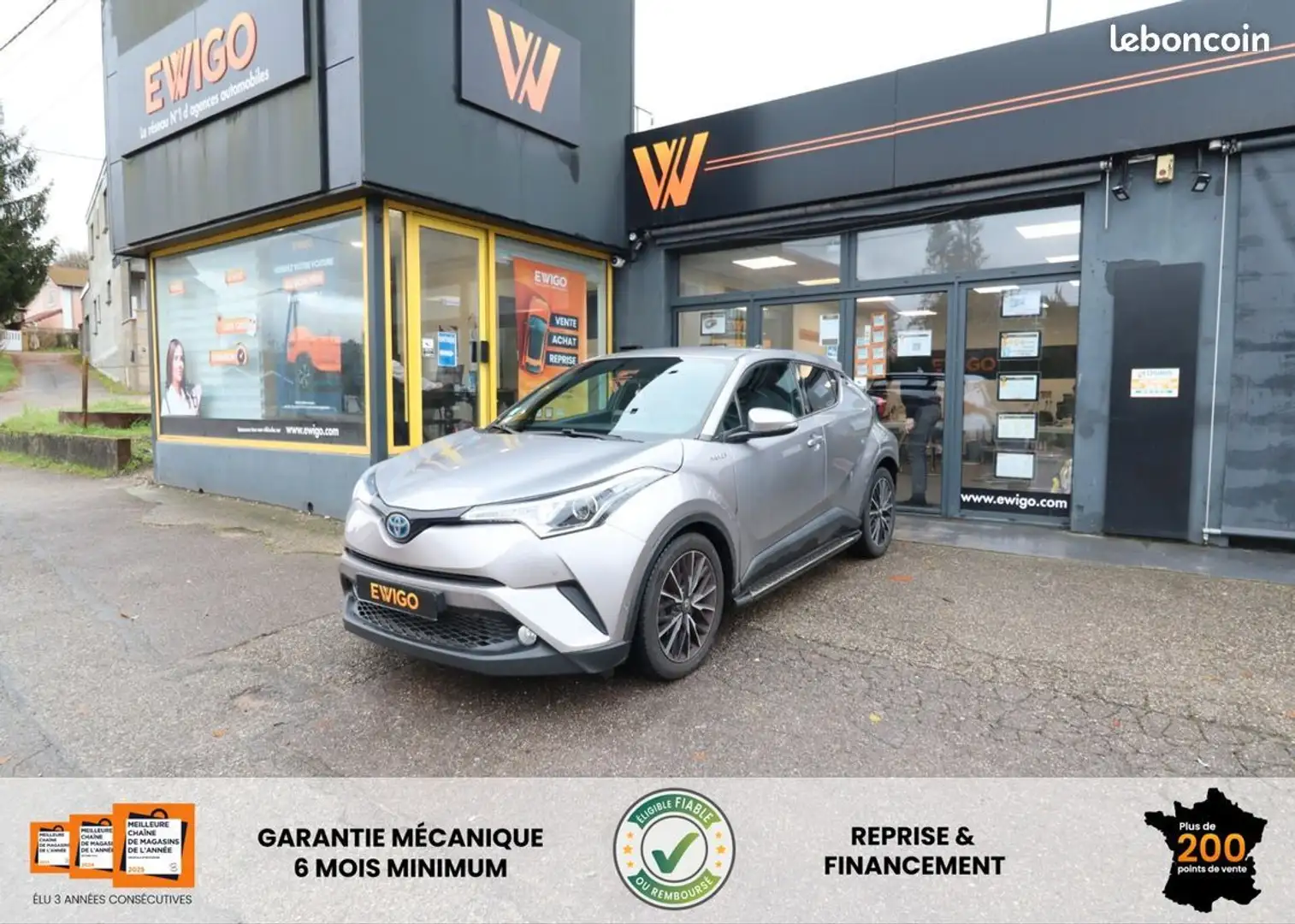 Toyota C-HR 1.8 122 ch 100 team d full-hybrid 4x2 e-cvt Gris - 1