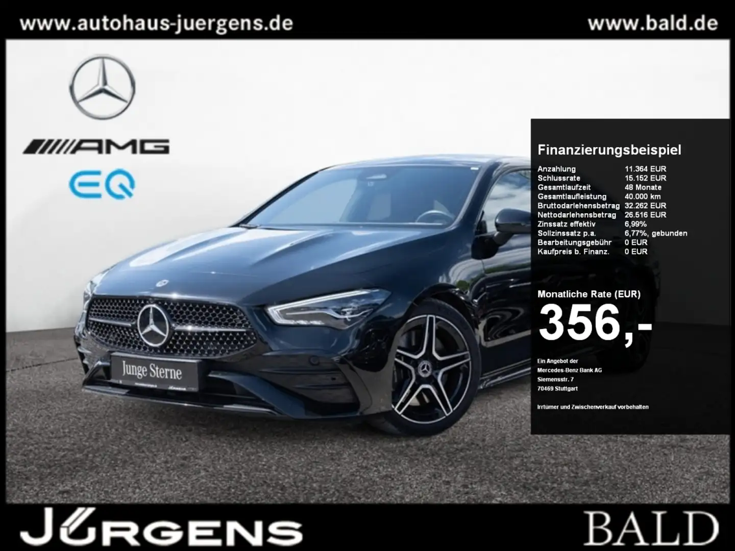 Mercedes-Benz CLA 250 4M SB AMG-Sport/LED/Cam/Pano/Night/Mopf Noir - 1