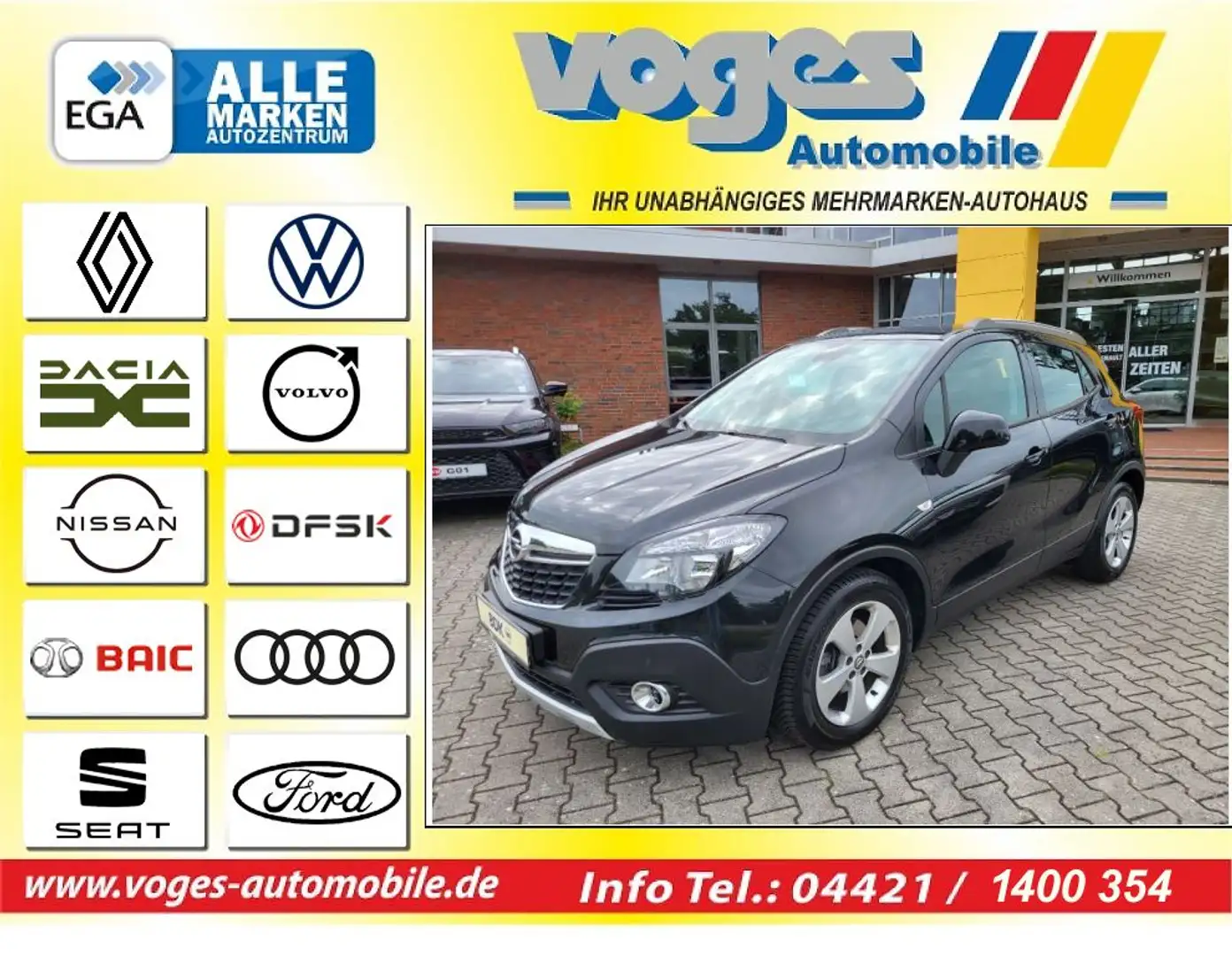 Opel Mokka 1.4 Turbo Automatik Edition  +NAVI+KAMERA Schwarz - 1