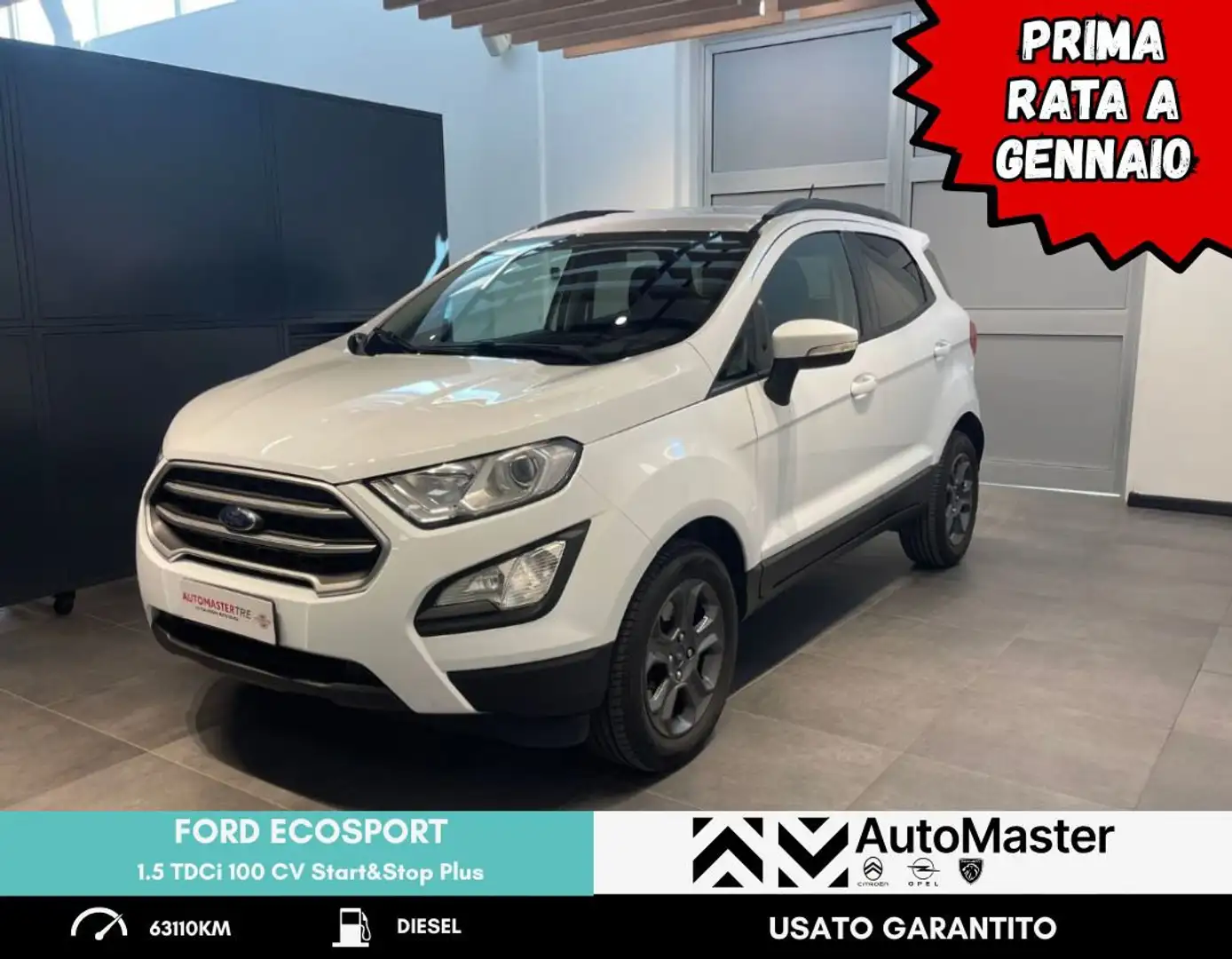 Ford EcoSport 1.5 TDCi 100 CV Start&Stop Plus Blanc - 1