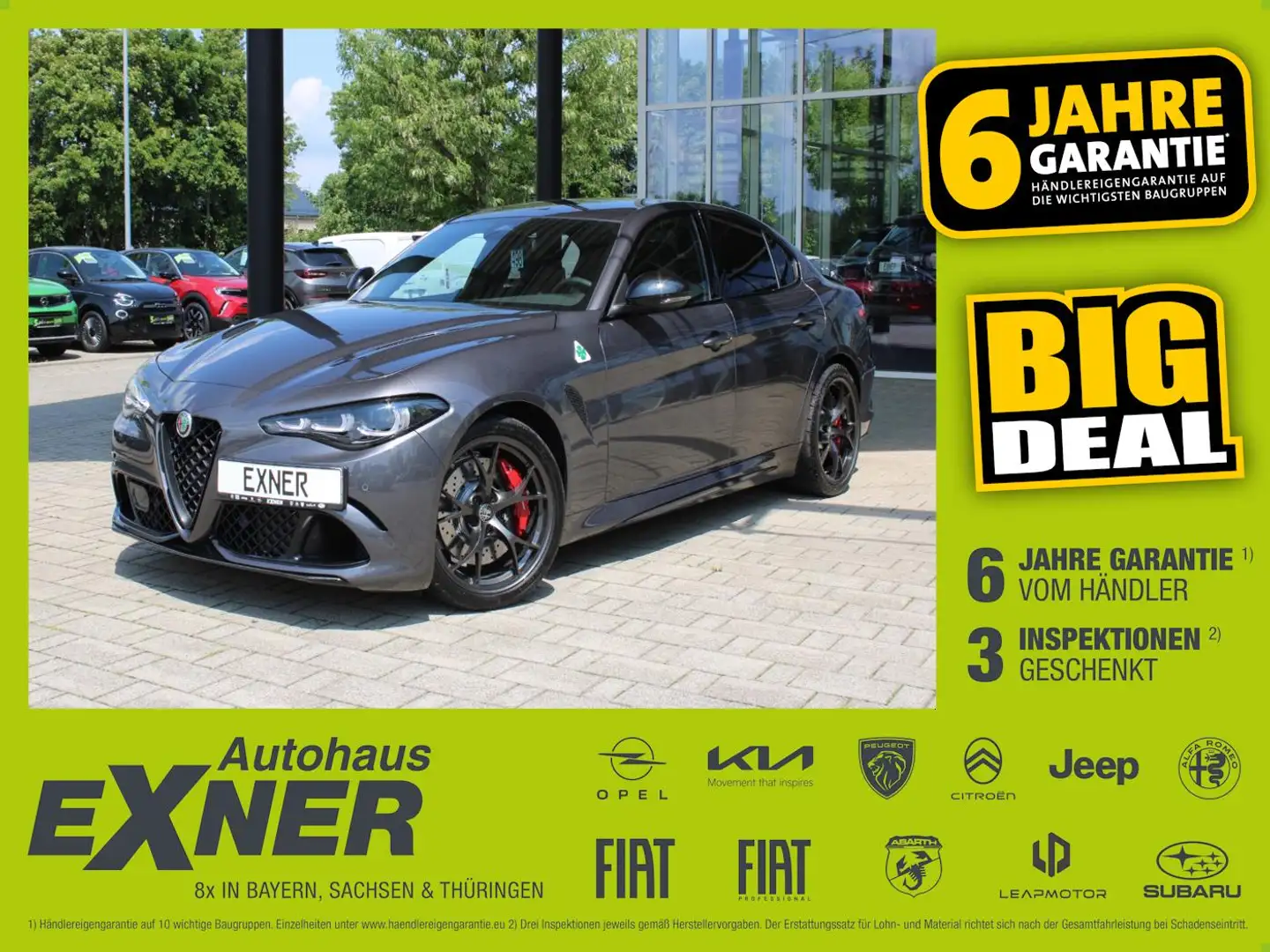 Alfa Romeo Giulia 2.9 V6 Bi-Turbo 382kW QUADRIFOGILO LED Grijs - 1