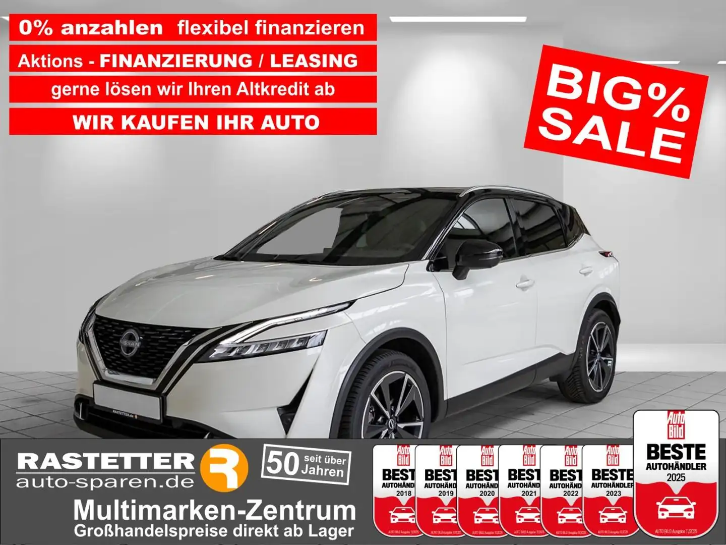 Nissan Qashqai Xtronic 4x4 tekna Zweifarb+Pano+19Z+Design+Busines Blanco - 1
