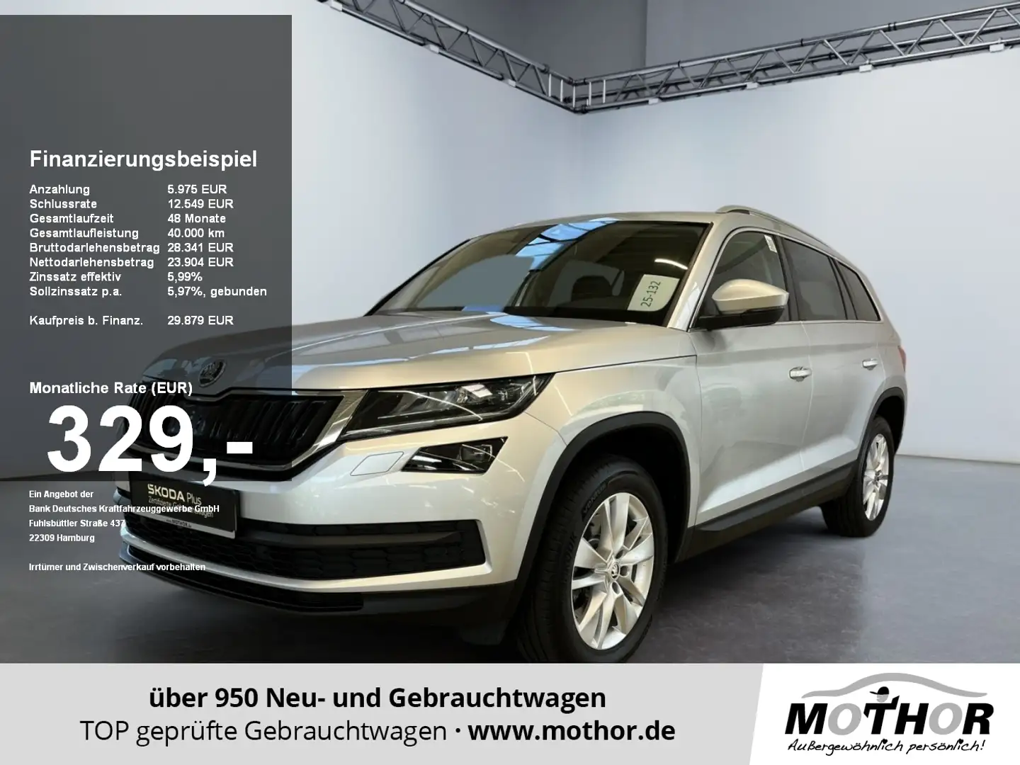 Skoda Kodiaq Style 2.0TDI DSG 4x4 LM Smartlink über USB Silber - 1
