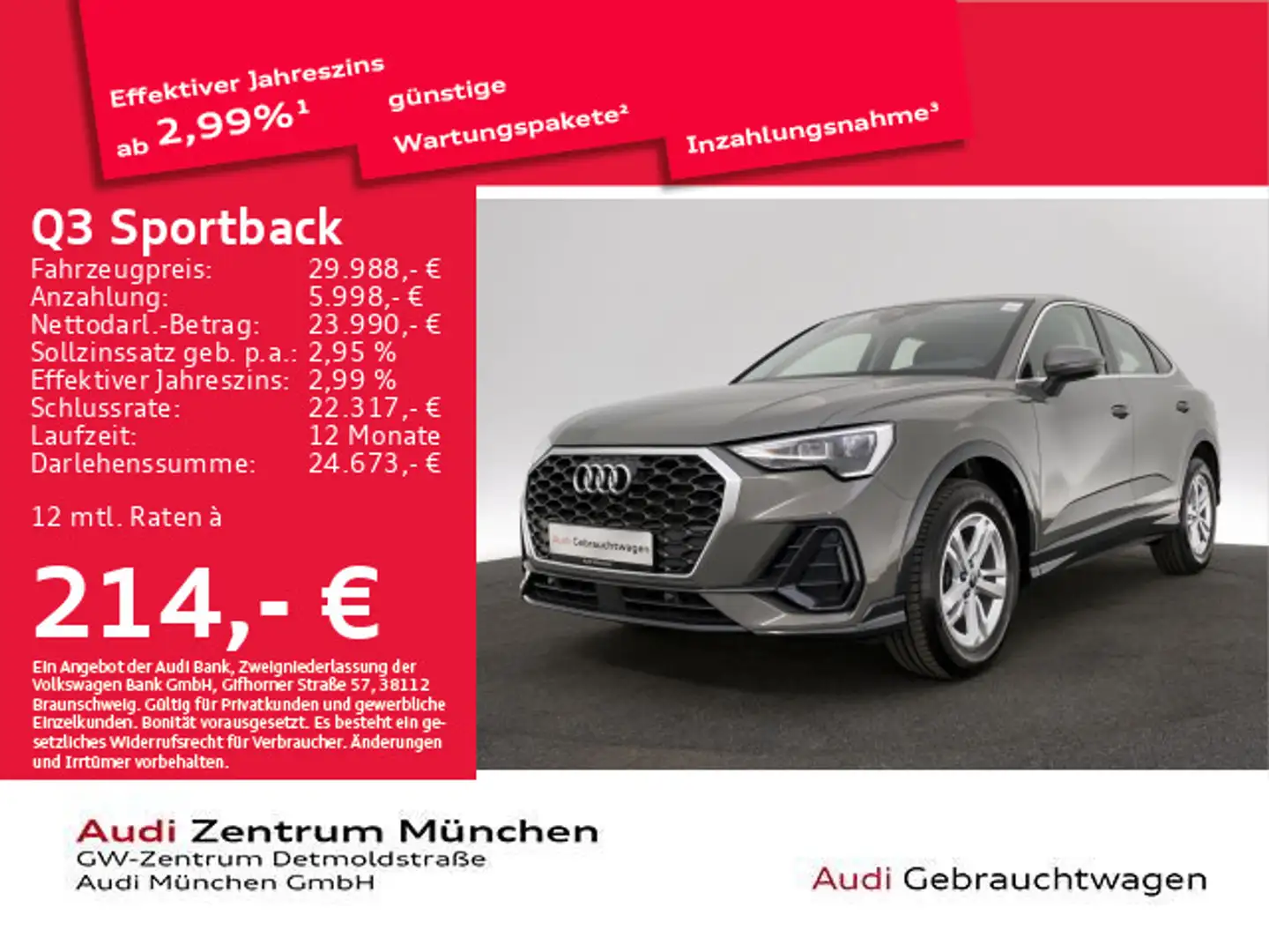 Audi Q3 35 TFSI AHK/Virtual+/Navi+/SitzHzg/ Grau - 1