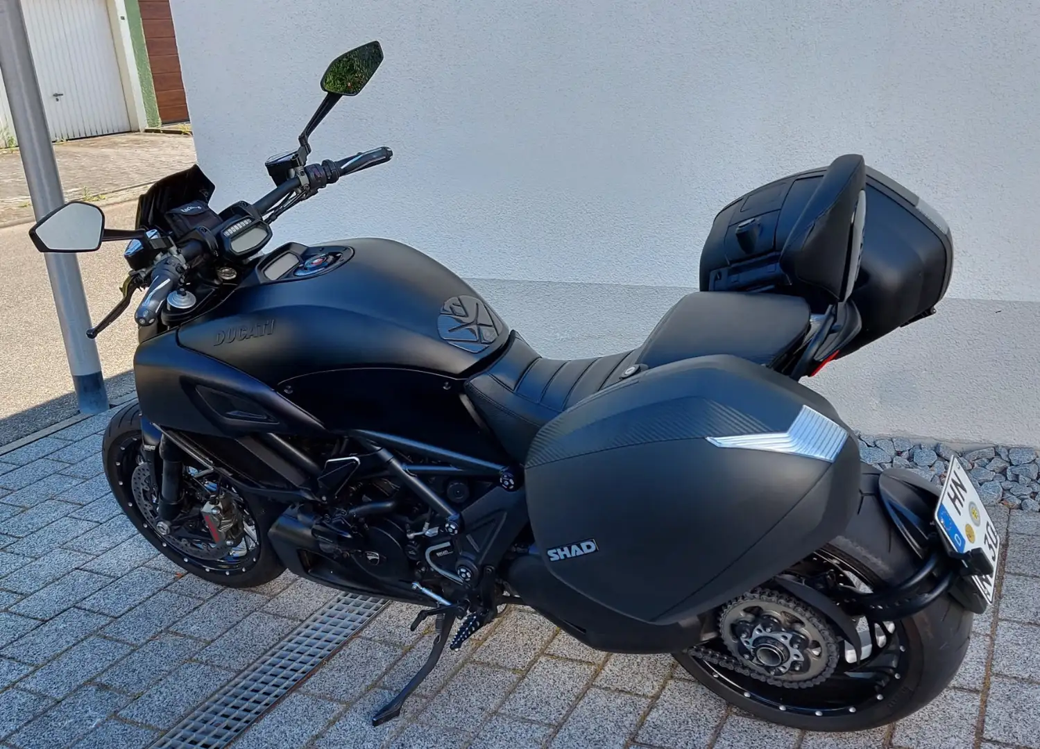 Ducati Diavel Kofferset, Windschilt inf Rückenlehne für Sozius Negro - 2