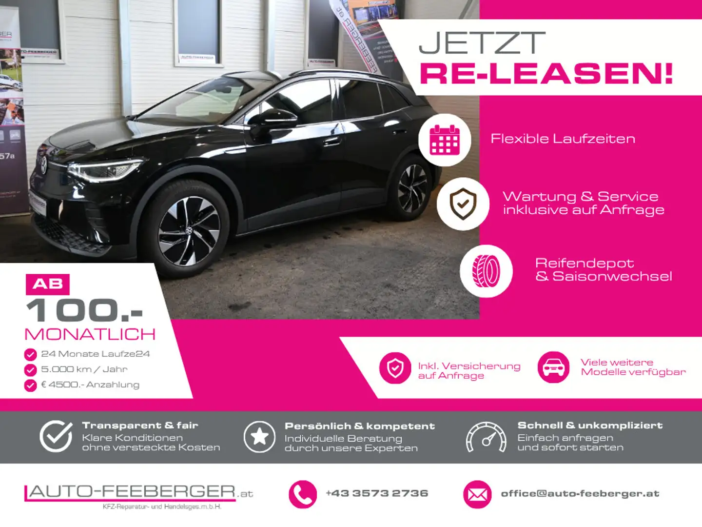 Volkswagen ID.4 ID. 4 Pro; ACC, 360° Kamera, Matrix-LED, Sitz+L... Schwarz - 1