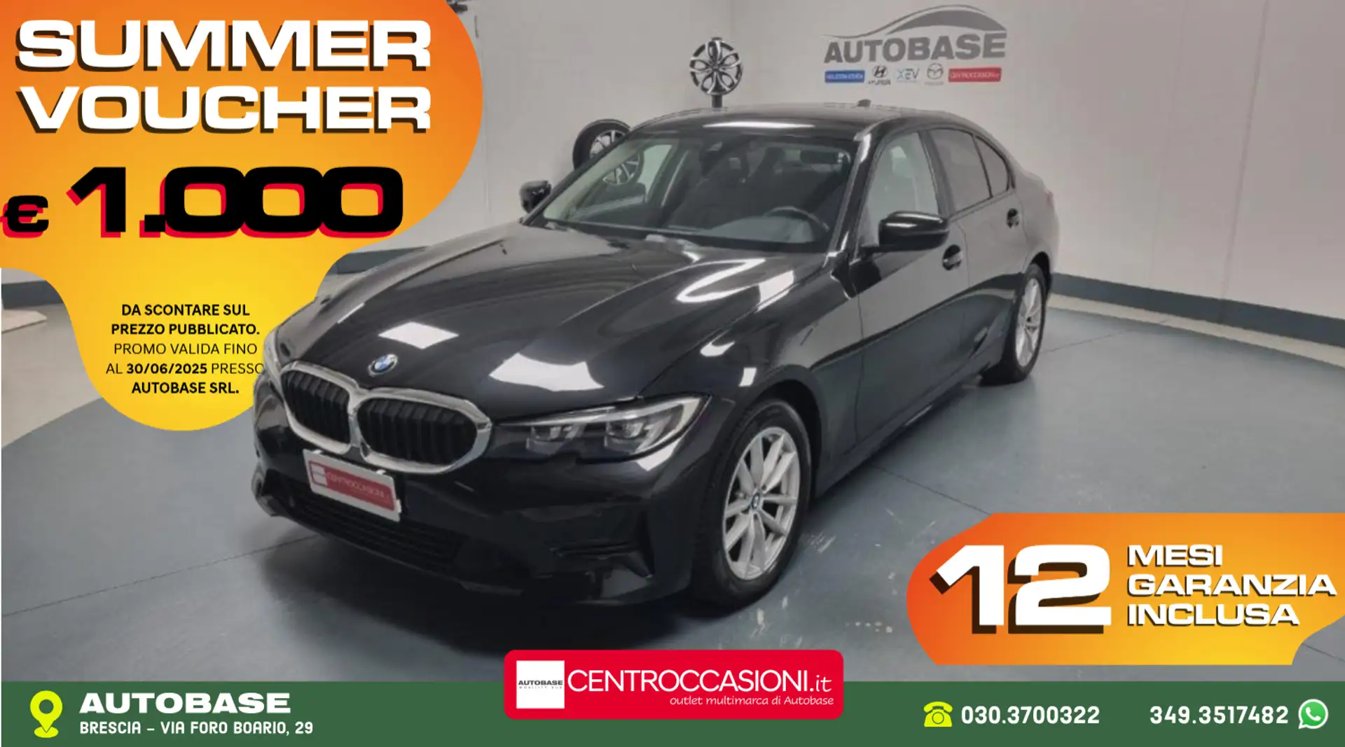 BMW 320 320d mhev 48V xdrive Business Advantage auto Nero - 1
