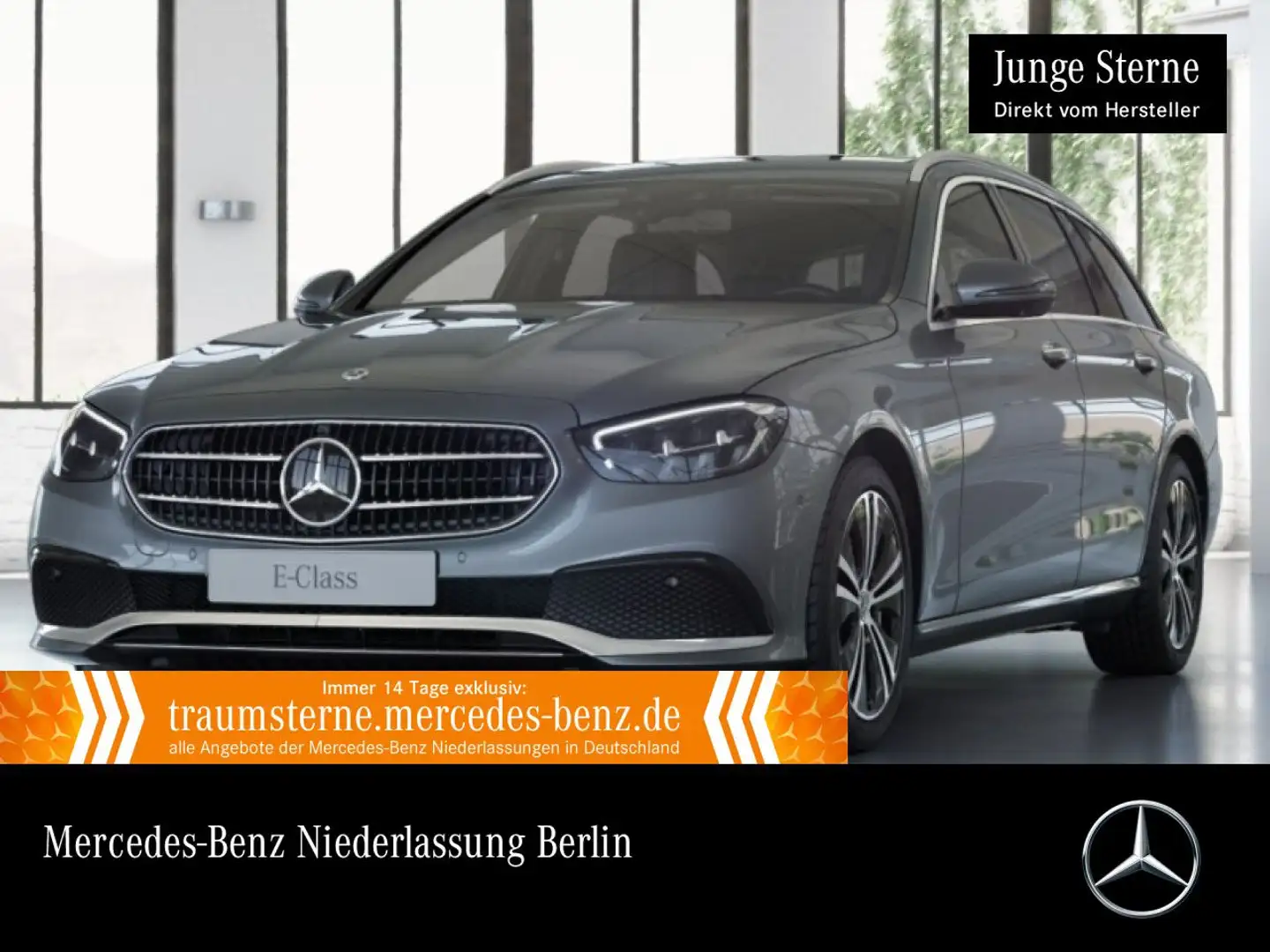 Mercedes-Benz E 400 d T 4M AVANTG+360+AHK+LED+STHZG+FAHRASS+HUD Grau - 1