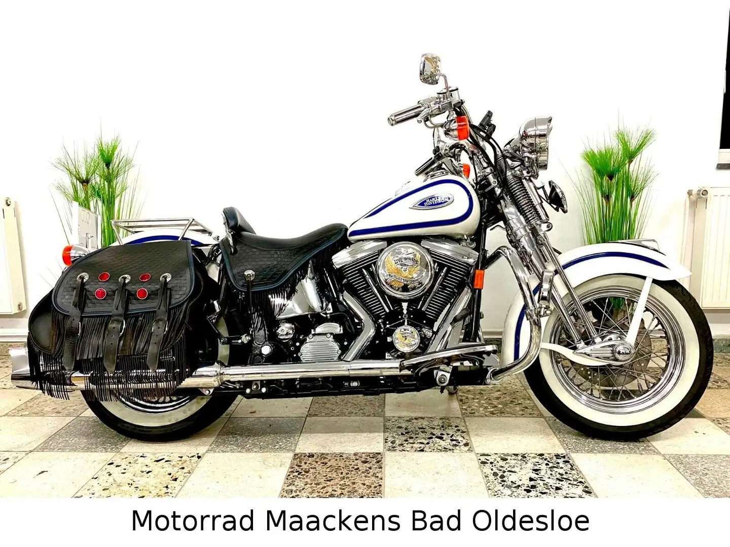 Harley-Davidson Heritage Springer nur 16.800 km! deutsches Model Weiß - 2