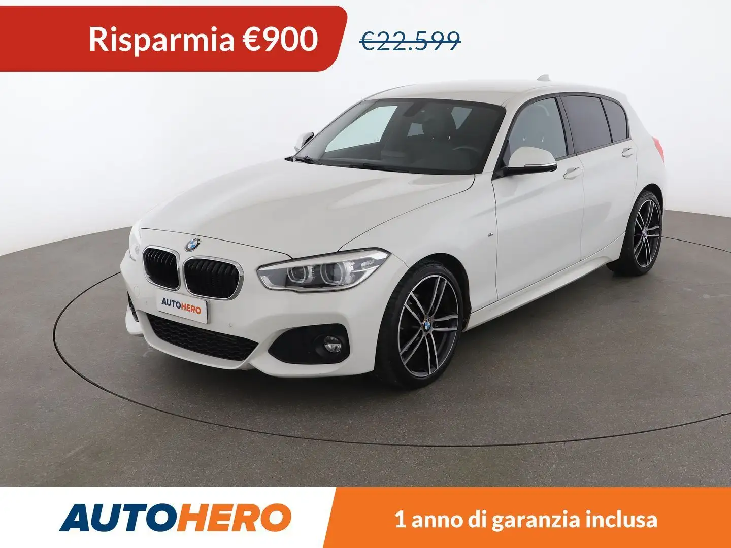 BMW 118 118d Msport Blanc - 1