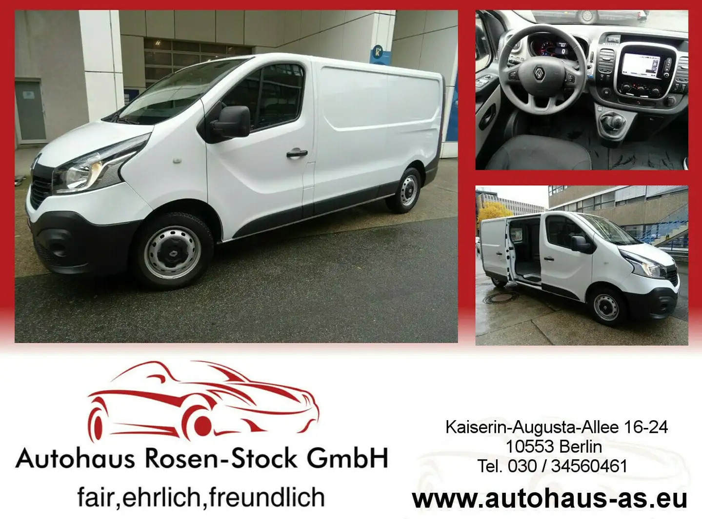 Renault Trafic 1,6 dCi 120 Komfort L2H1 ,FlügeltürenKastenwagen Weiß - 1