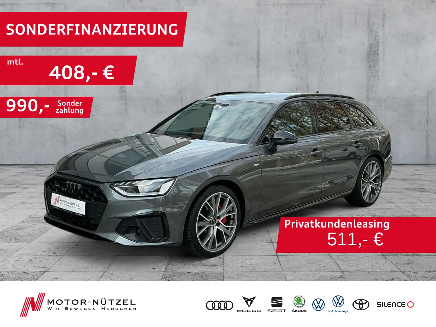 Audi A4 40 TFSI QU S-LINE COMPETITION AHK+B&O Grau - 1