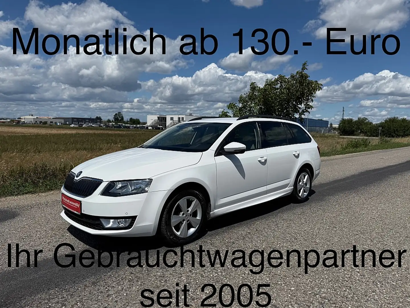 Skoda Octavia Combi 2,0 Elegance TDI Green tec DSG Blanc - 1