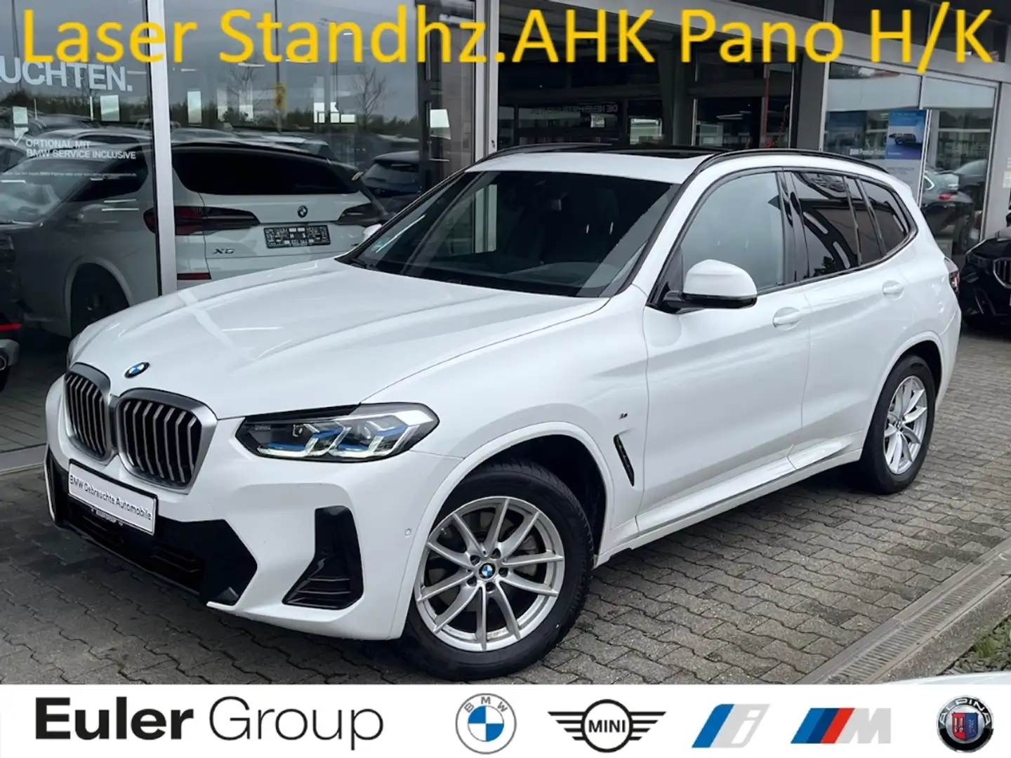 BMW X3 20i M Sport Laser Standhz.AHK Pano H/K AdFahrw. HU Weiß - 1