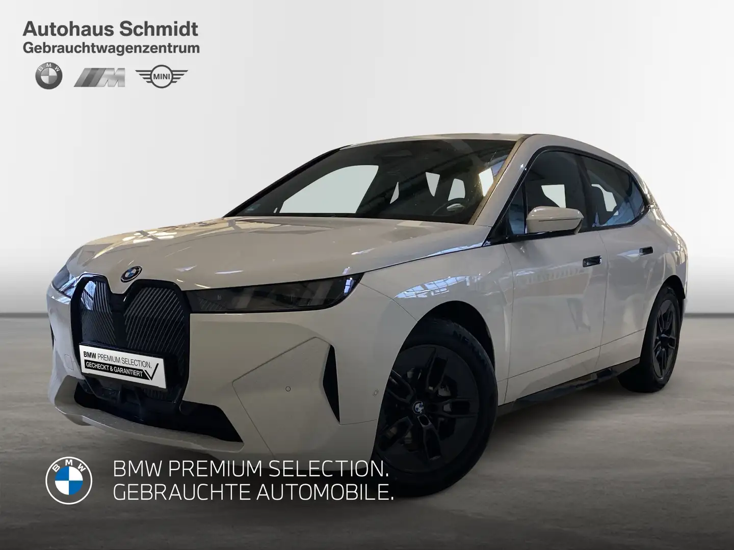 BMW iX xDrive45 619€ netto/mtl.*LC Prof.*HUD*H/K*DAB*Adap Weiß - 1