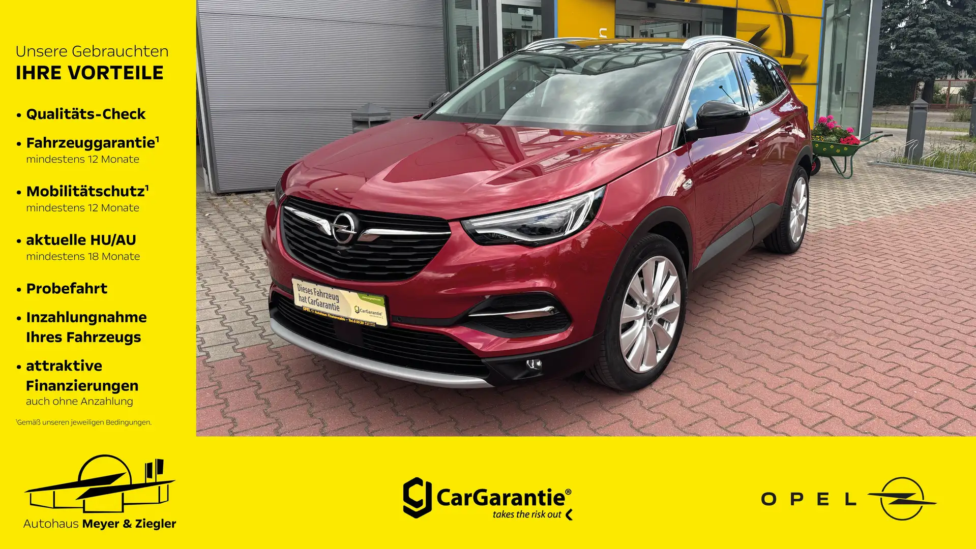 Opel Grandland X Ultimate Adapt. Tempomat, AHZV, Sitz- & Lenkradhei Rot - 1