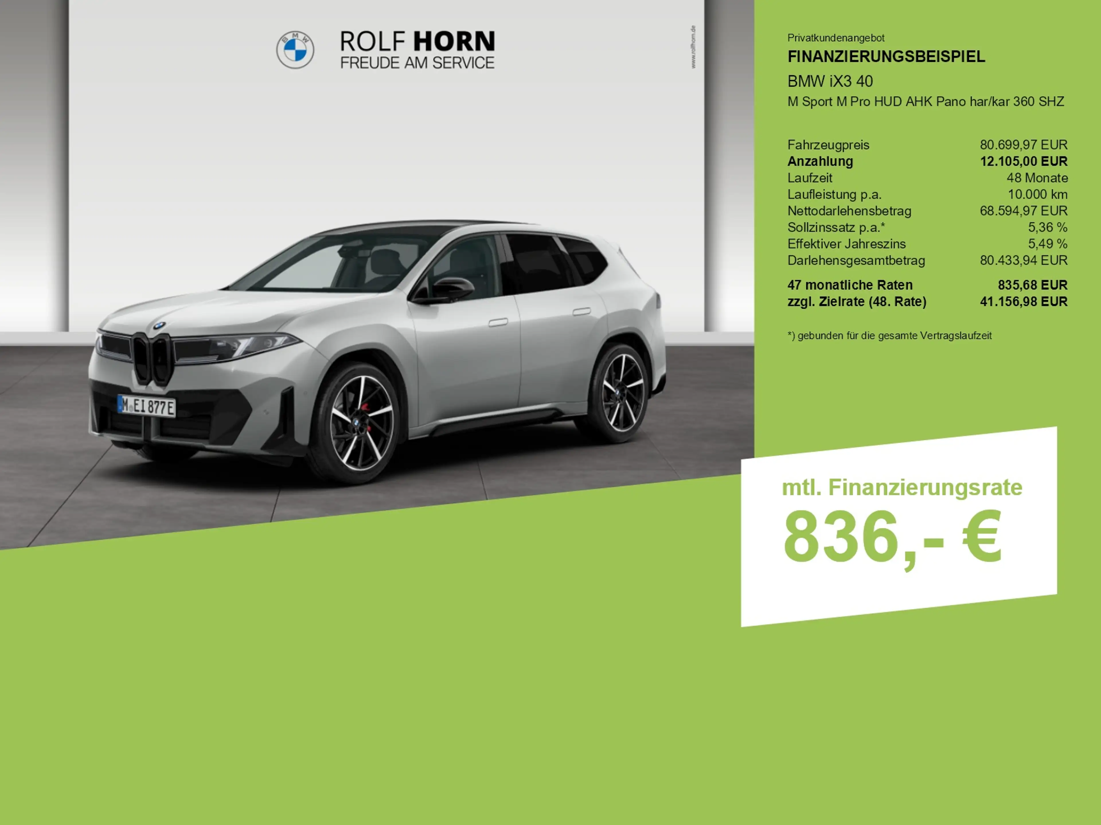 BMW iX3 40 M Sport M Pro HUD AHK Pano har/kar 360 SHZ — photo 3