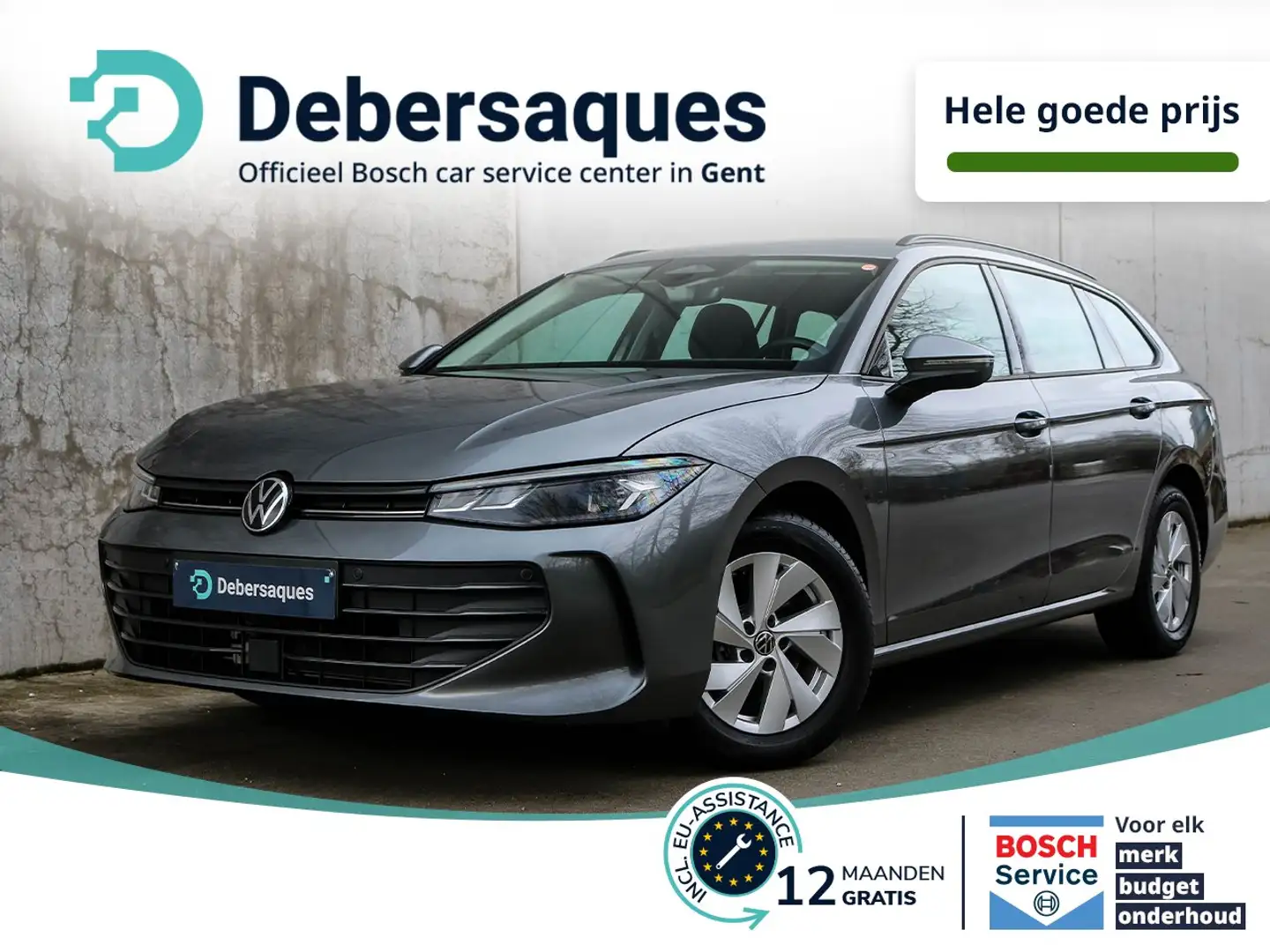 Volkswagen Passat Variant SW 1.5 eTSI DSG ZETELVERW NAVI STUURWIELVERW APP Grijs - 1