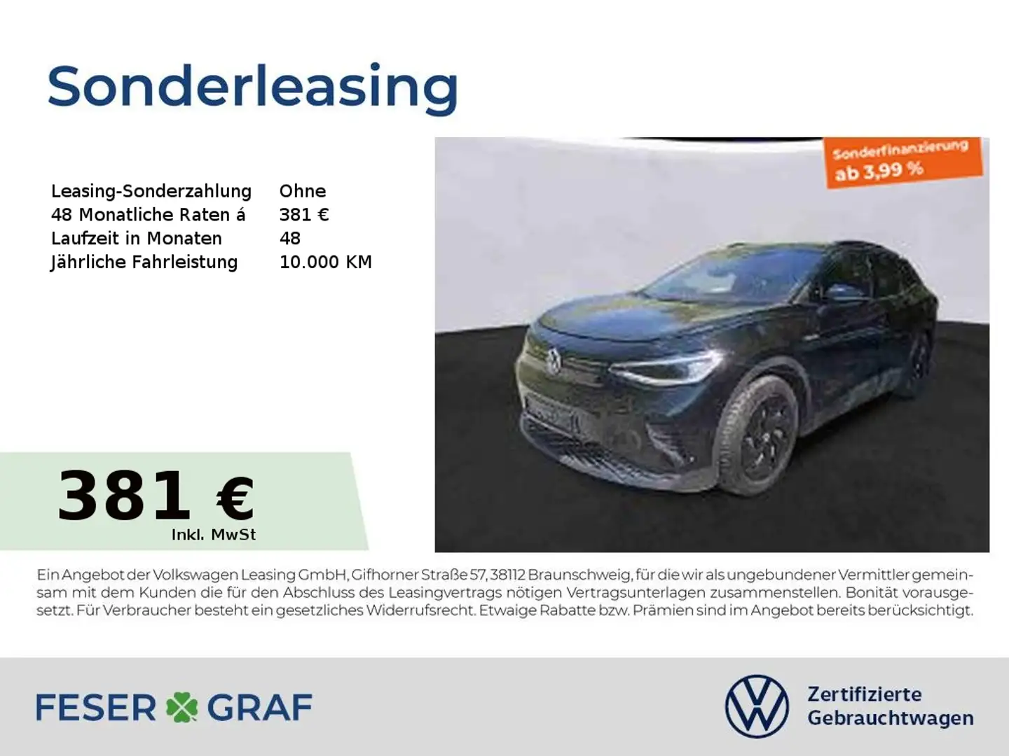 Volkswagen ID.4 Pro Performance Navi Pano IQ-LED Noir - 1