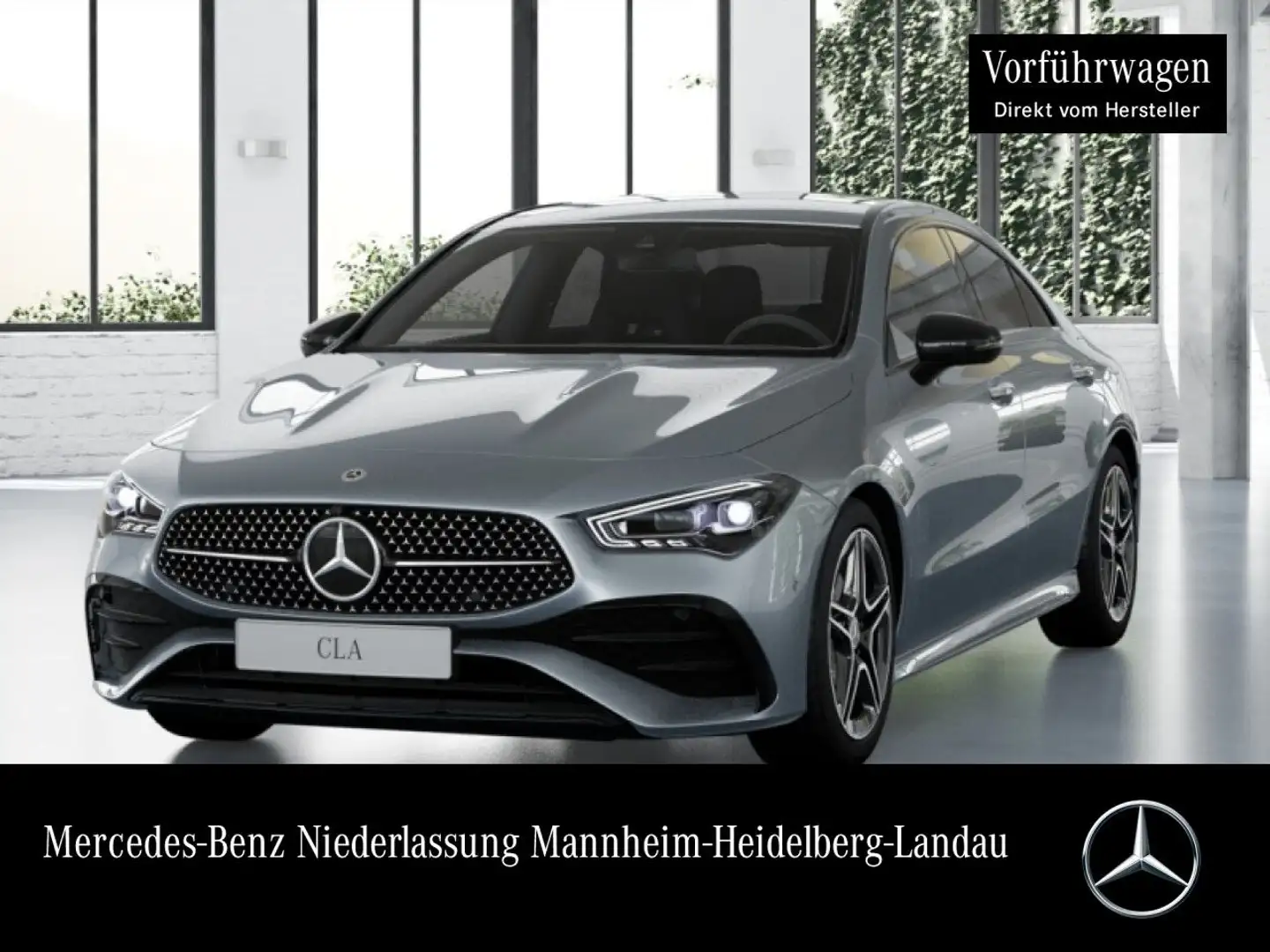 Mercedes-Benz CLA 200 AMG+NIGHT+360°+MULTIBEAM+TOTW+KEYLESS+7G Silber - 1