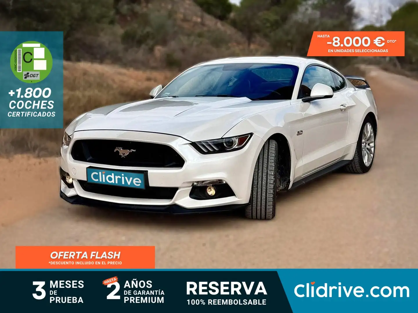 Ford Mustang 5.0 Ti-VCT V8 307kW  GT A.(Fast.) White - 1