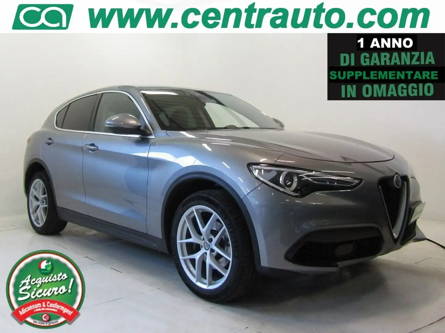 Alfa Romeo Stelvio 2.0 AT8 Q4 Executive * PELLE * 280CV * Grigio - 1