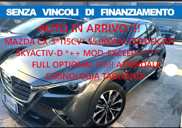 Mazda CX-3 1.8 Exceed 115cv*NO VINCOLI FINANZIAMEN*CRONO TAGL