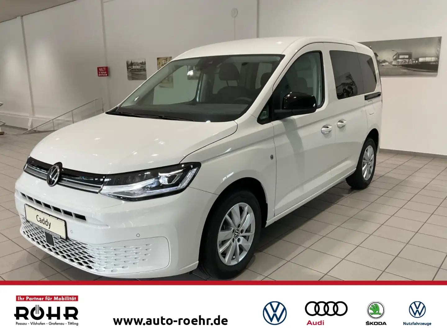 Volkswagen Caddy Life (Garantie 02/2030.AHK.LED.Kamera.PDC) 1.5 TSI Blanc - 1