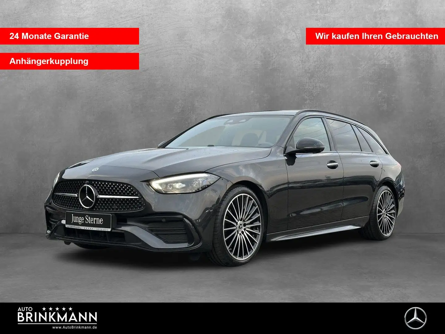 Mercedes-Benz C 200 C 200 d T-Modell AMG-LINE/AHK/PANO-SHD/NIGHT SHZ Grijs - 1