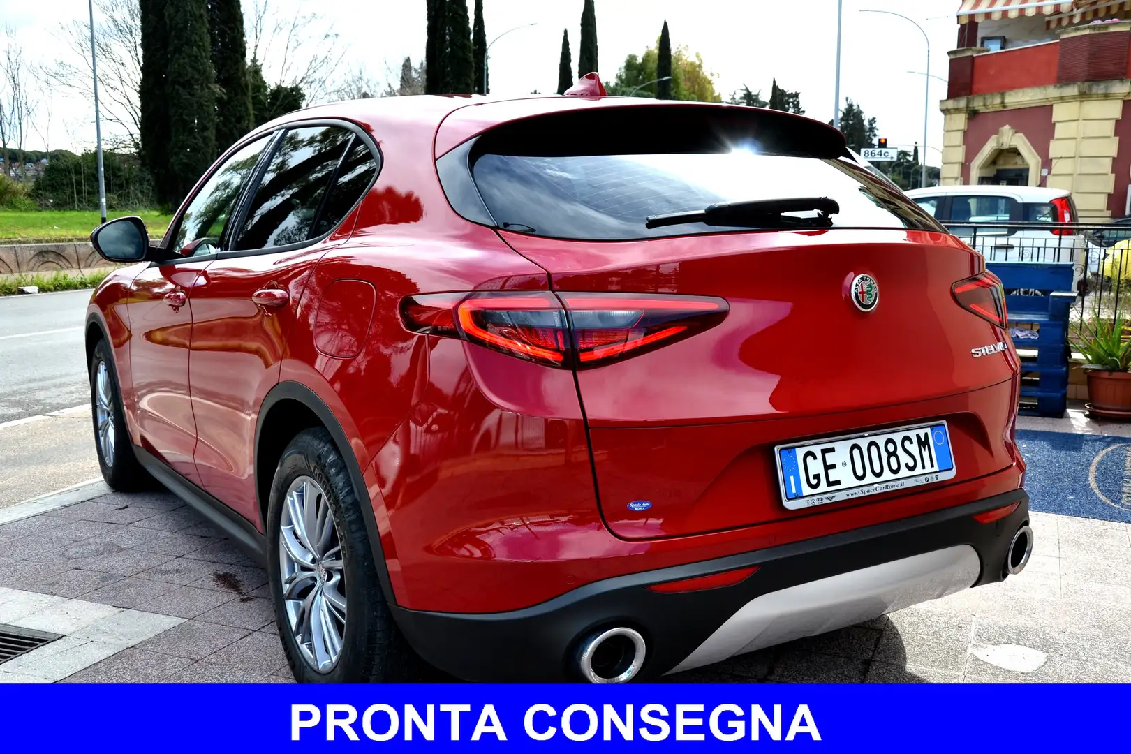 Alfa Romeo Stelvio 2.2 160CV AT8 SUPER  **LED-NAV-PDC** UNIPRO'** Rosso - 2