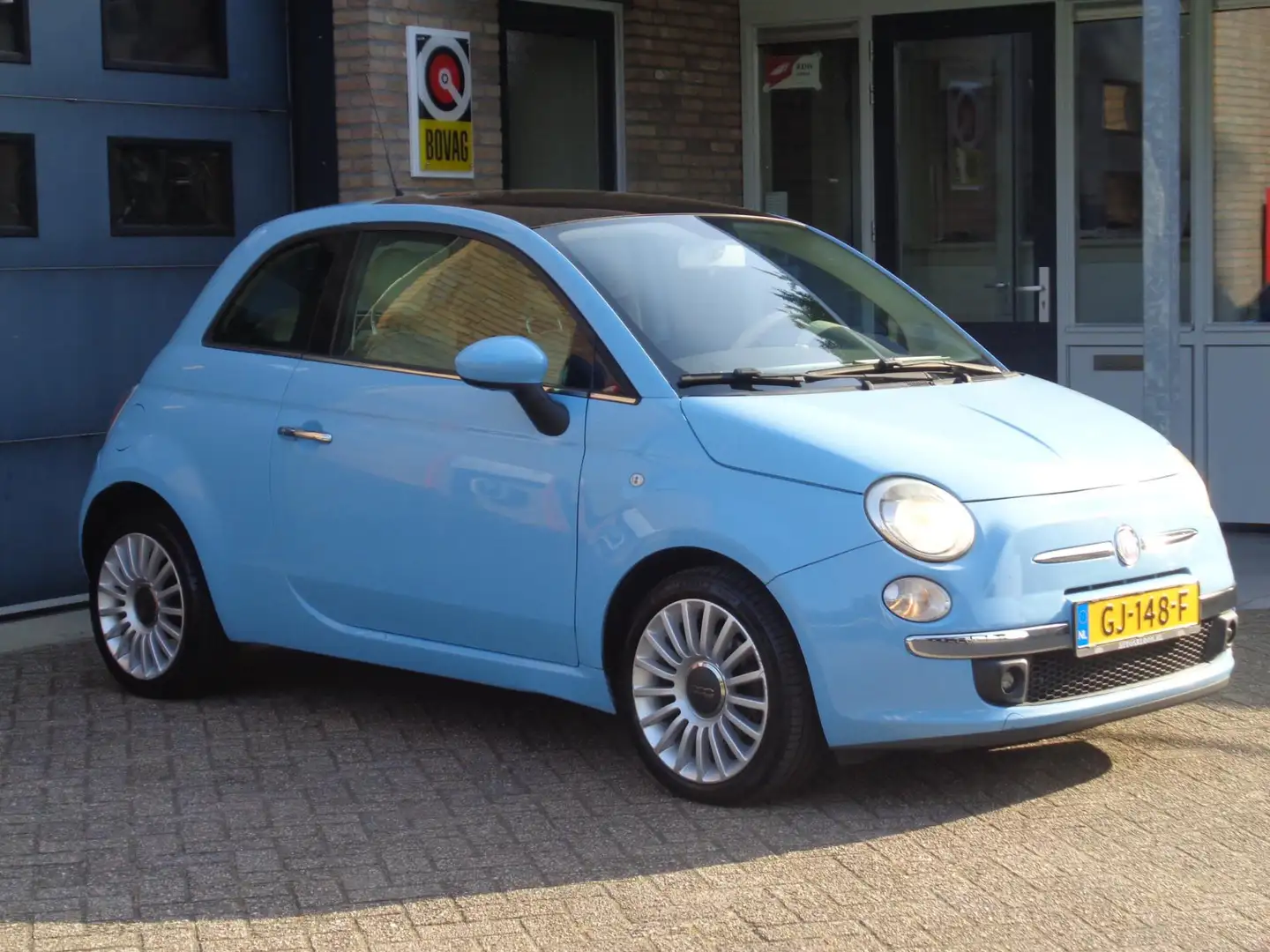 Fiat 500 0.9 TwinAir Lounge | Panorama | Airco Blauw - 2