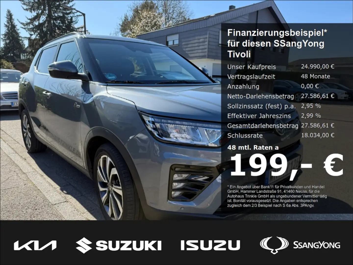 SsangYong Tivoli Sapphire 4x4 1.5 T-GDI EU6d 199,-€ MTL. OHNE ANZAH Szürke - 1