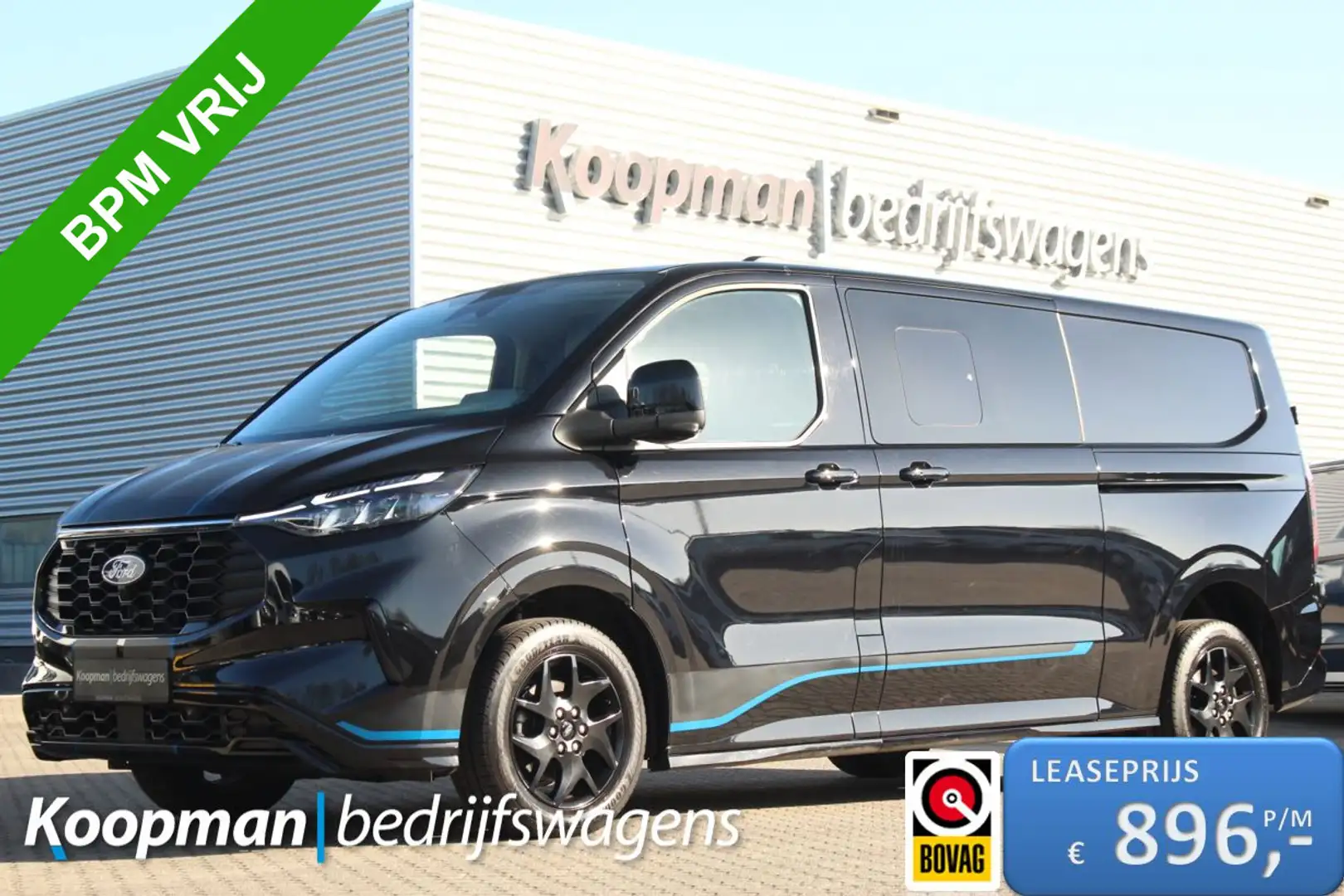 Ford Transit Custom 320 2.0TDCI 170pk L2H1 Sport DC AWD | L+R Zijdeur Nero - 1