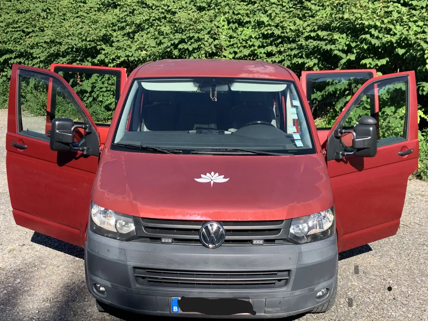Volkswagen T5 Transporter Pick-up (Doka) | CNG (bi-fuel) **uniek** Roşu - 1