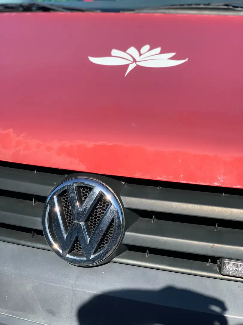 Volkswagen T5 Transporter Pick-up (Doka) | CNG (bi-fuel) **uniek** Roşu - 2