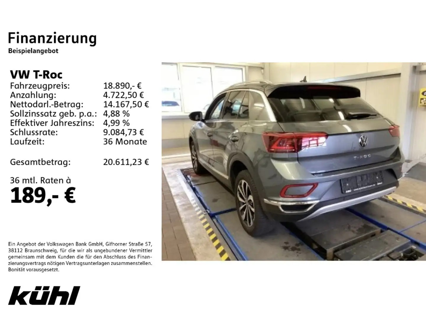 Volkswagen T-Roc 1.0 TSI Style IQ.Light/ACC/Kamera/App/Navi Gris - 2