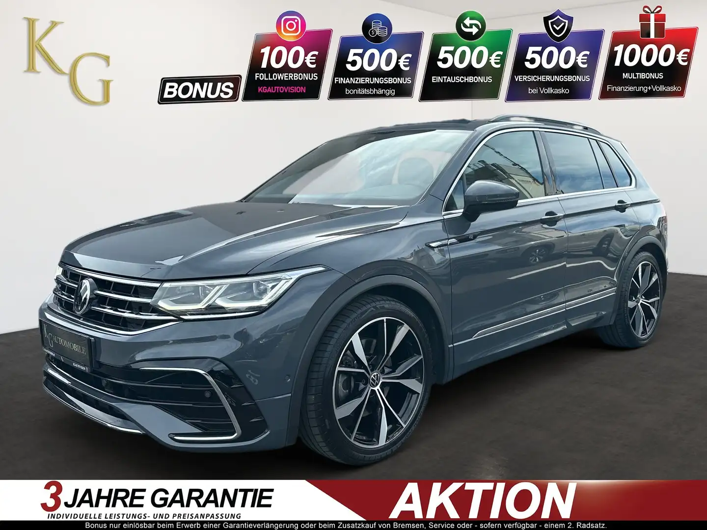 Volkswagen Tiguan 2,0 TDI R-Line 4Motion ab ca. 296€ monatlich Grau - 1