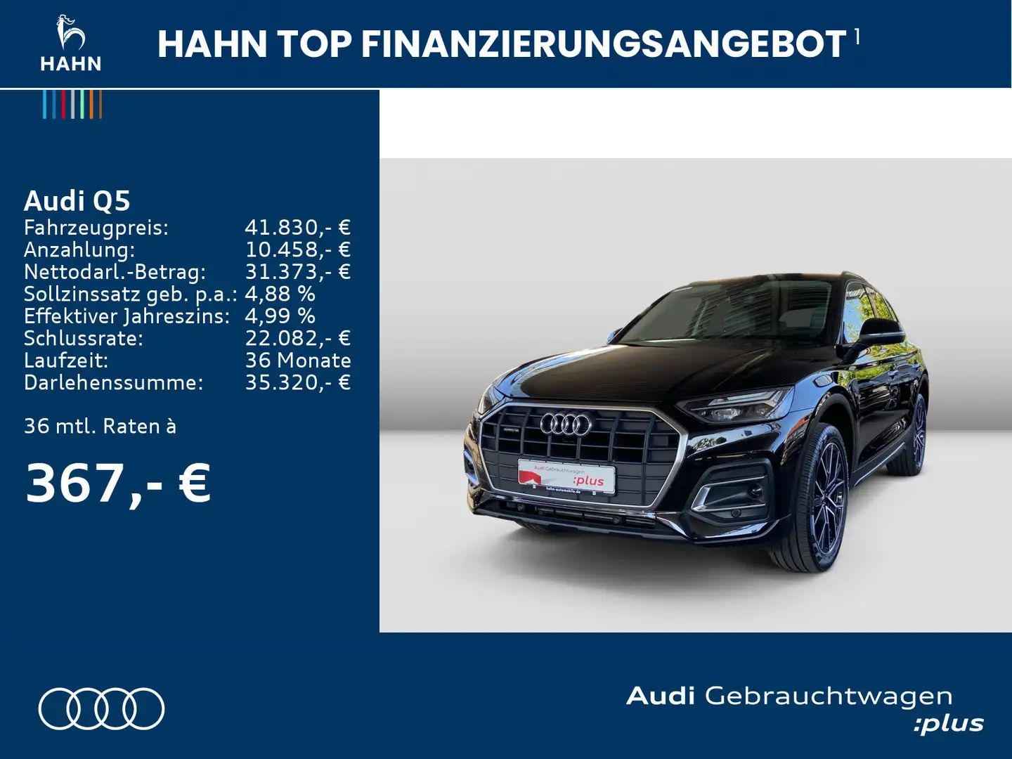 Audi Q5 45TFSI qua S-Trc Virtual B&O LED Navi Sitzh Schwarz - 2