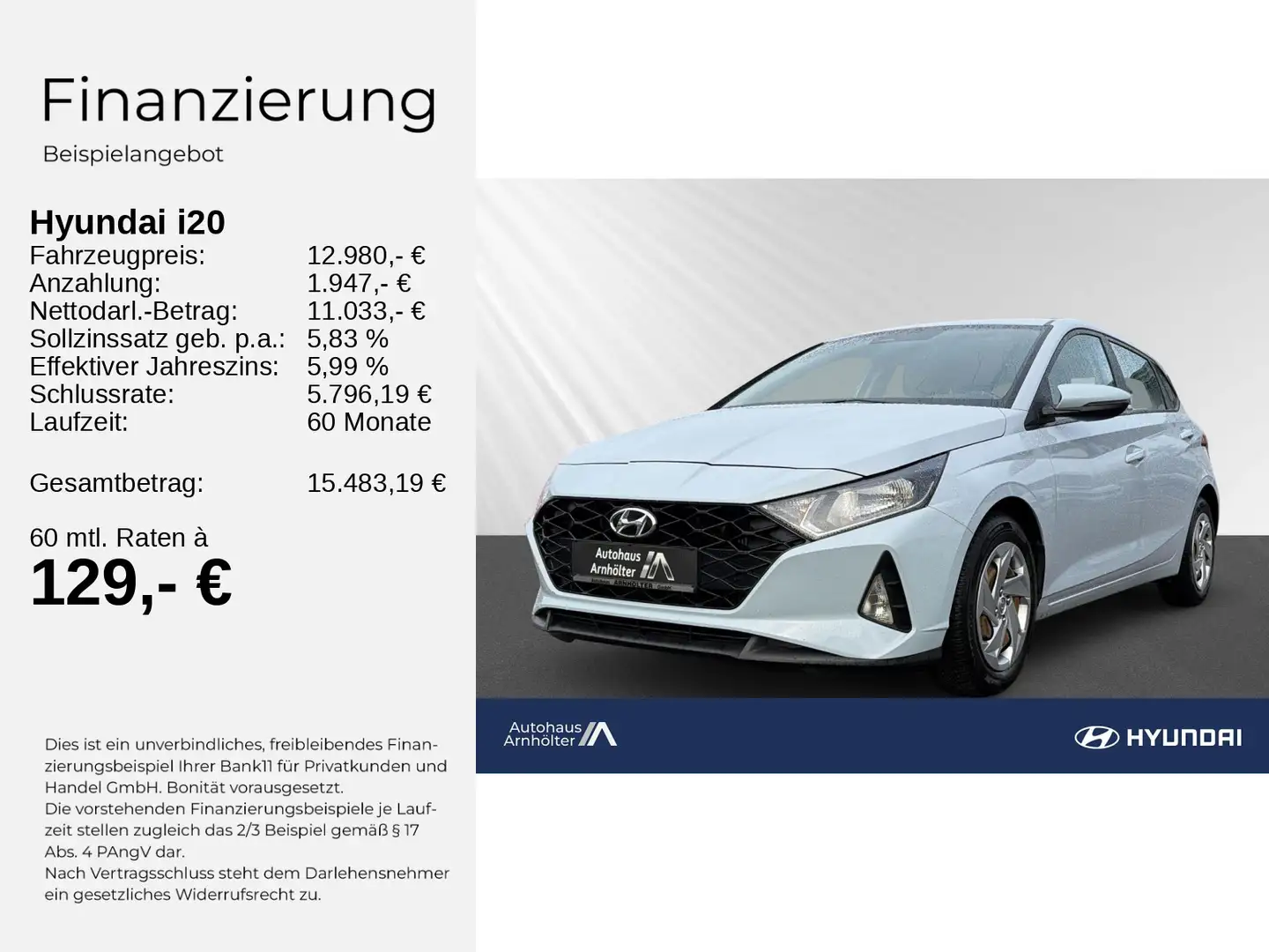 Hyundai i20 1.0 T-Gdi 100PS M/T SELECT +FUNKTIONSPAKET+ Bleu - 2