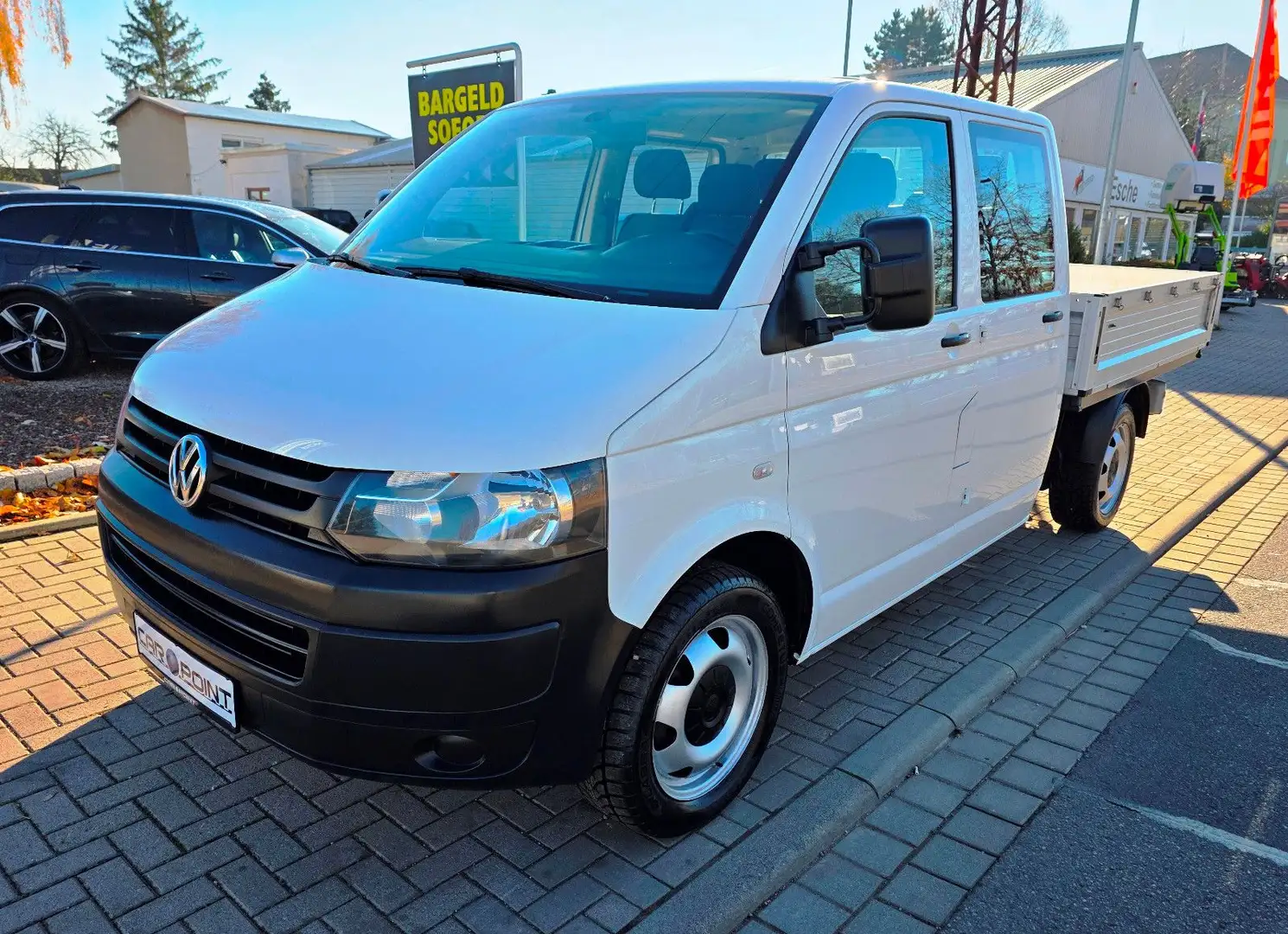 Volkswagen T5 Transporter Pritsche Doppelkabine AHK Weiß - 2