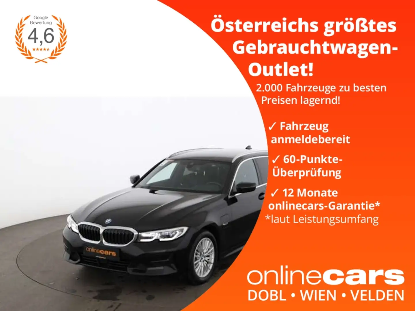 BMW 320 e Touring Sport Line Aut LASER RADAR NAV LEDER Schwarz - 1