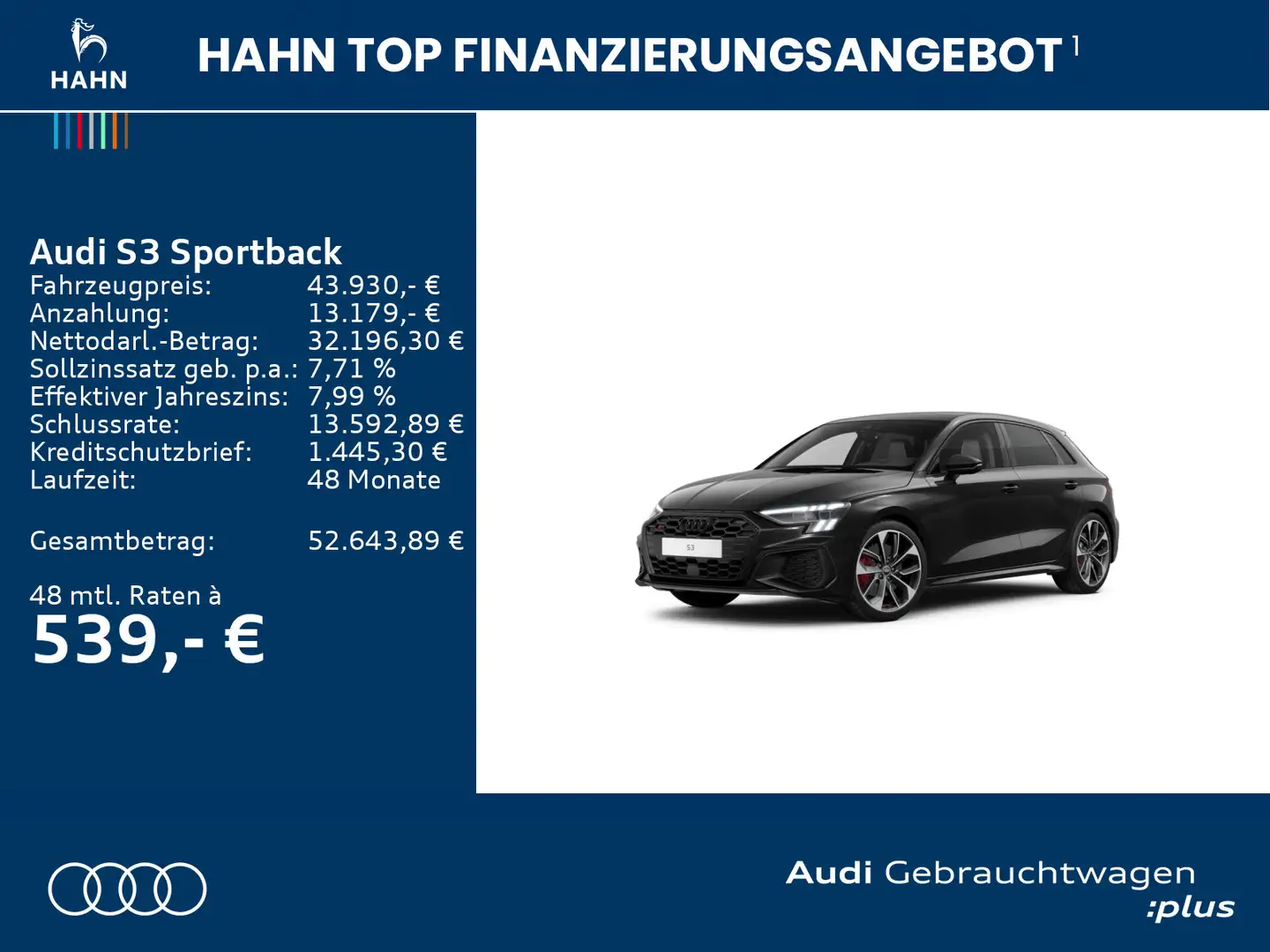 Audi S3 TFSI quattro Matrix HUD B&O Pano AC Schwarz - 2