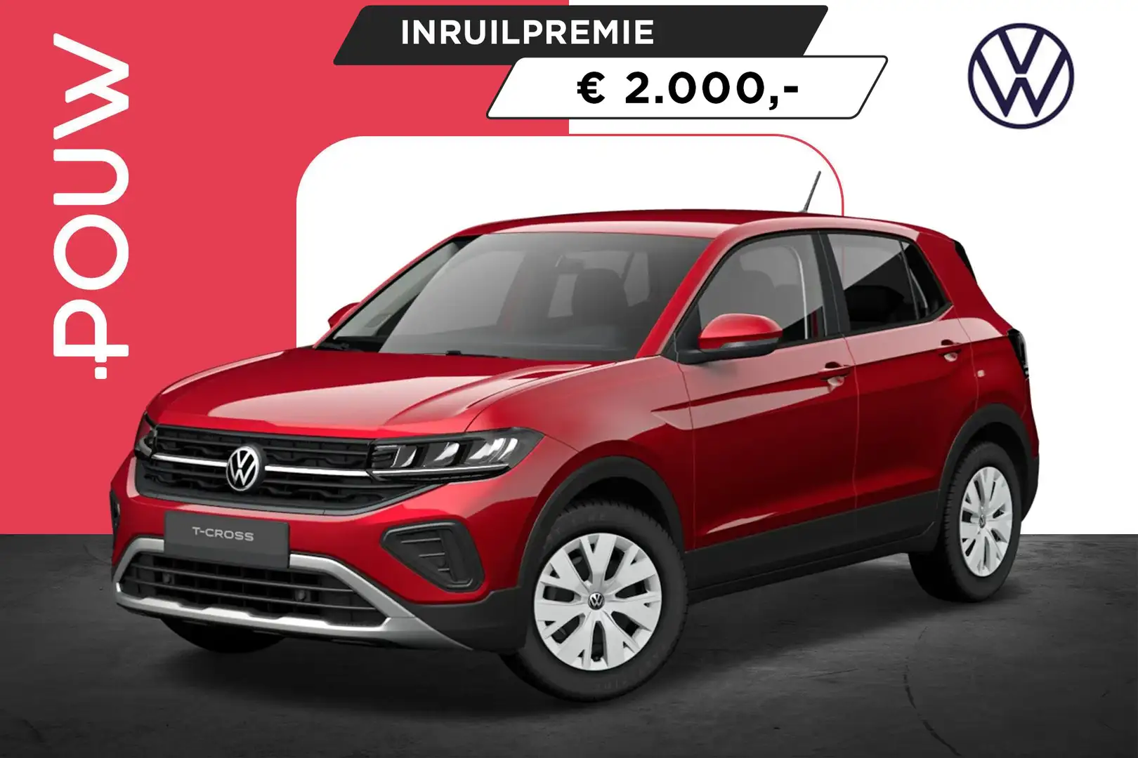 Volkswagen T-Cross 1.0 TSI 95pk Edition | Cruise Control | DAB Ontvan Rood - 1